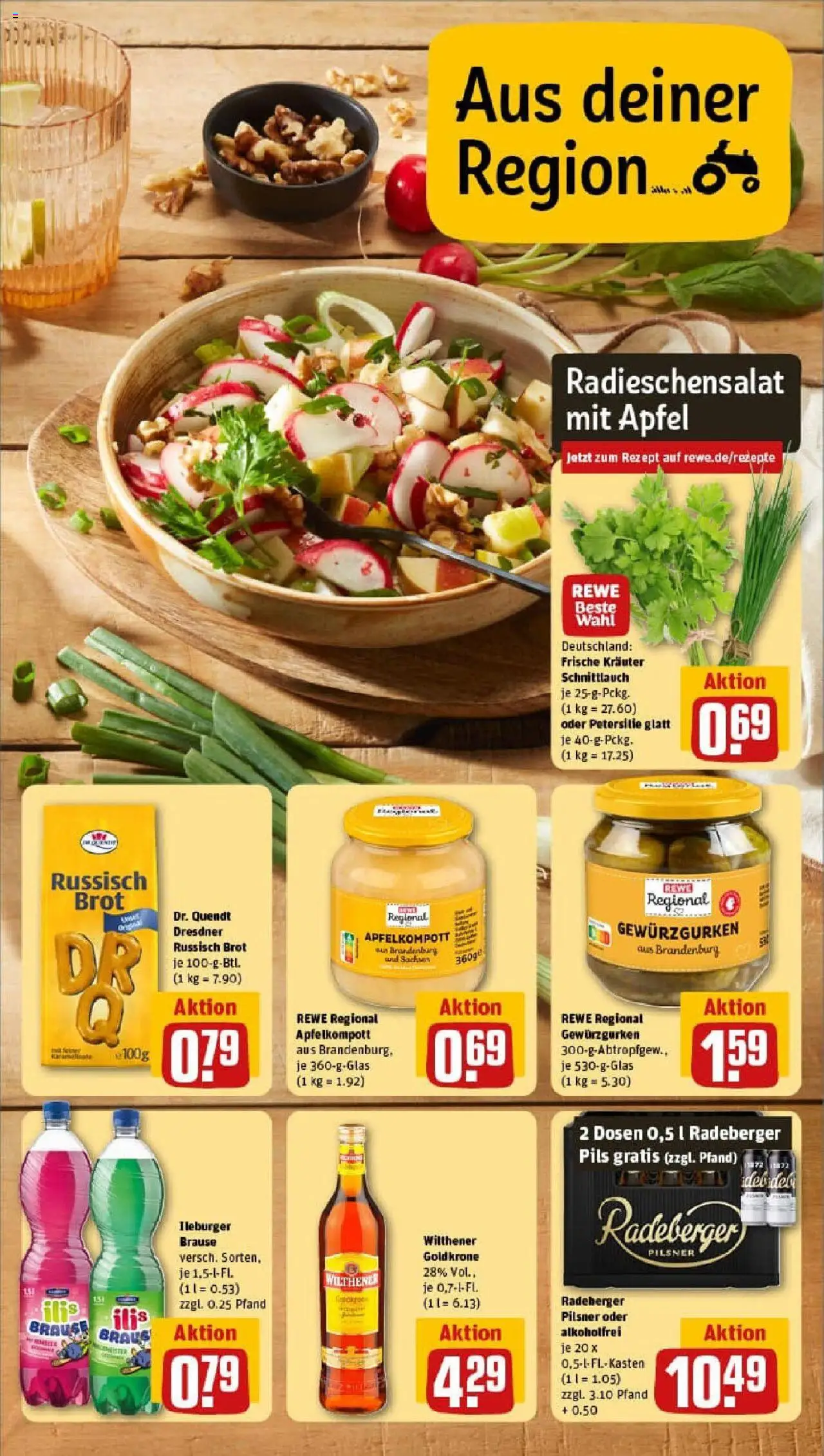 Rewe prospekt Greifswald	 - gültig ab dem 13.07.2025 | Seite: 5 | Produkte: Wilthener, Pils, Brot, Radeberger pilsner