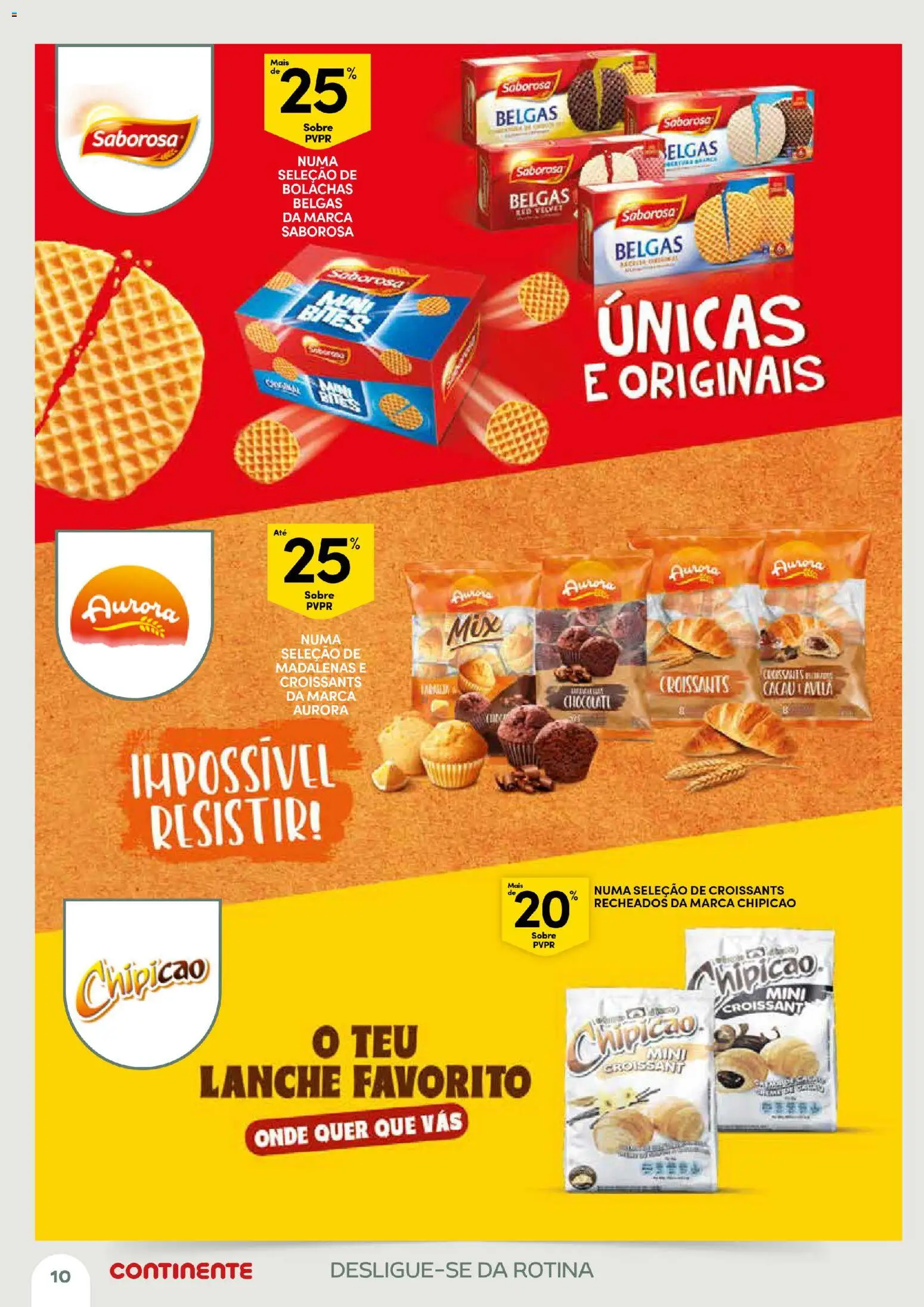 Continente Açores Momentos de pausa │ válido de 21.04.2026 | Página: 10 | Produtos: Bolachas, Chocolate