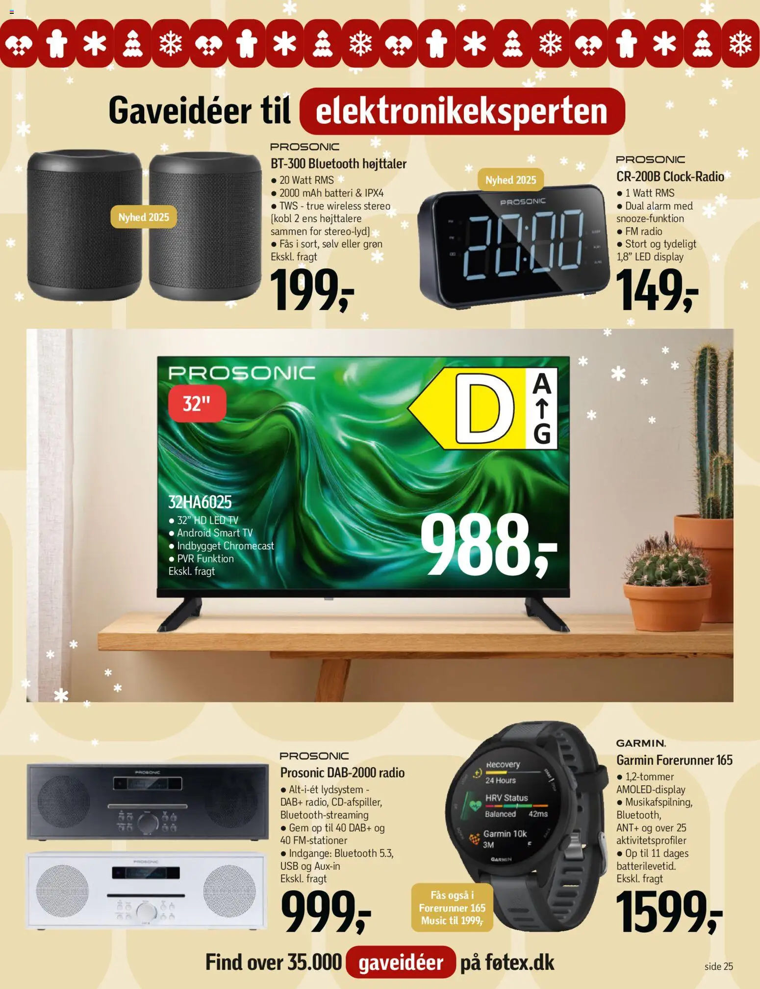 Føtex tilbudsavis – gyldig fra 21.11.2025 | Side: 25 | Produkter: TV, Radio, Højttaler, Batteri