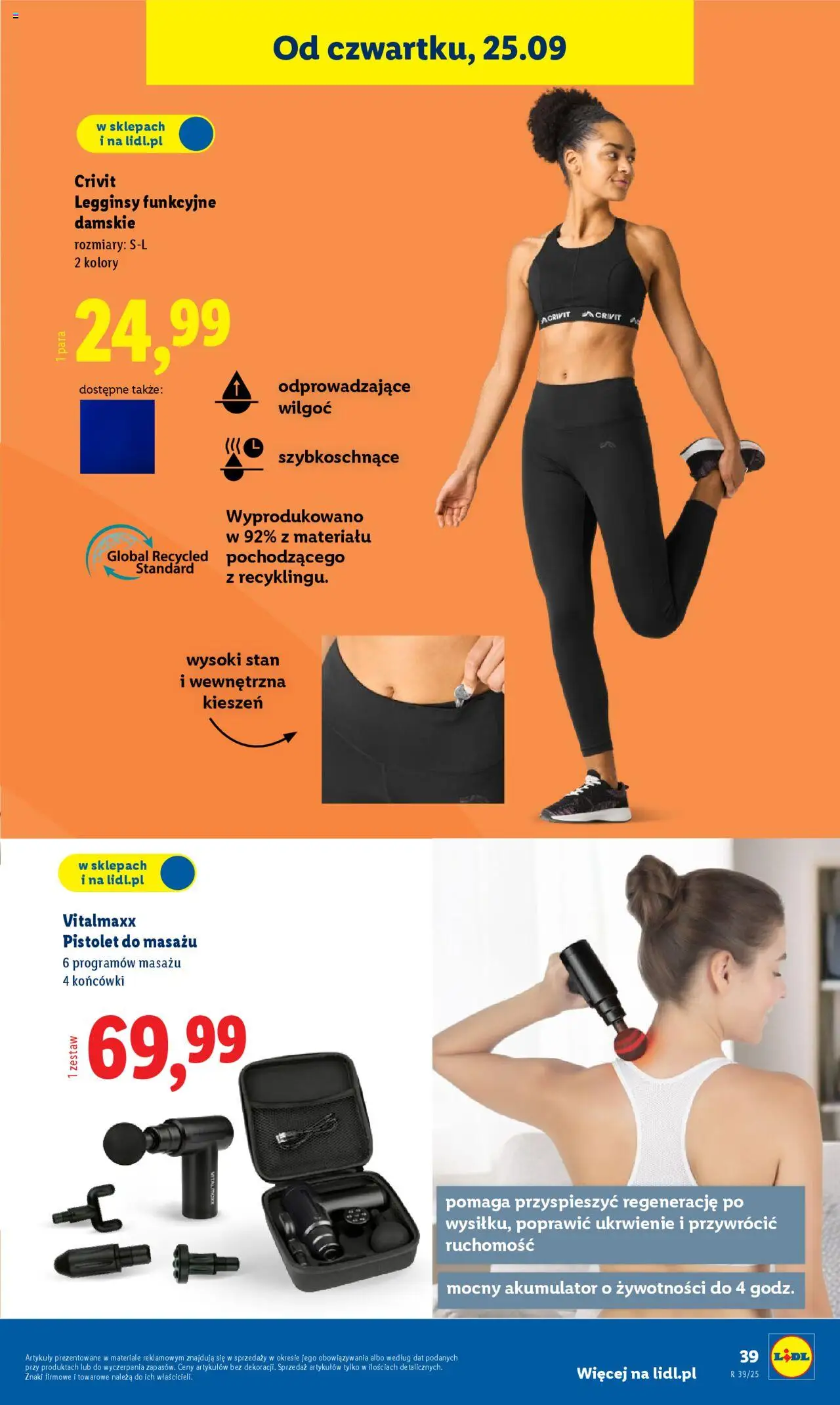 Lidl Katalog od 22.09.2025 | Strona: 45 | Produkty: Legginsy