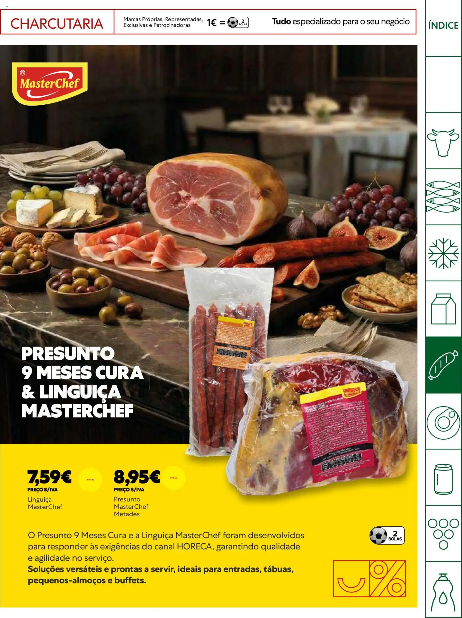 Recheio Horeca │ válido de 14.04.2026 | Página: 15 | Produtos: Linguiça, Presunto