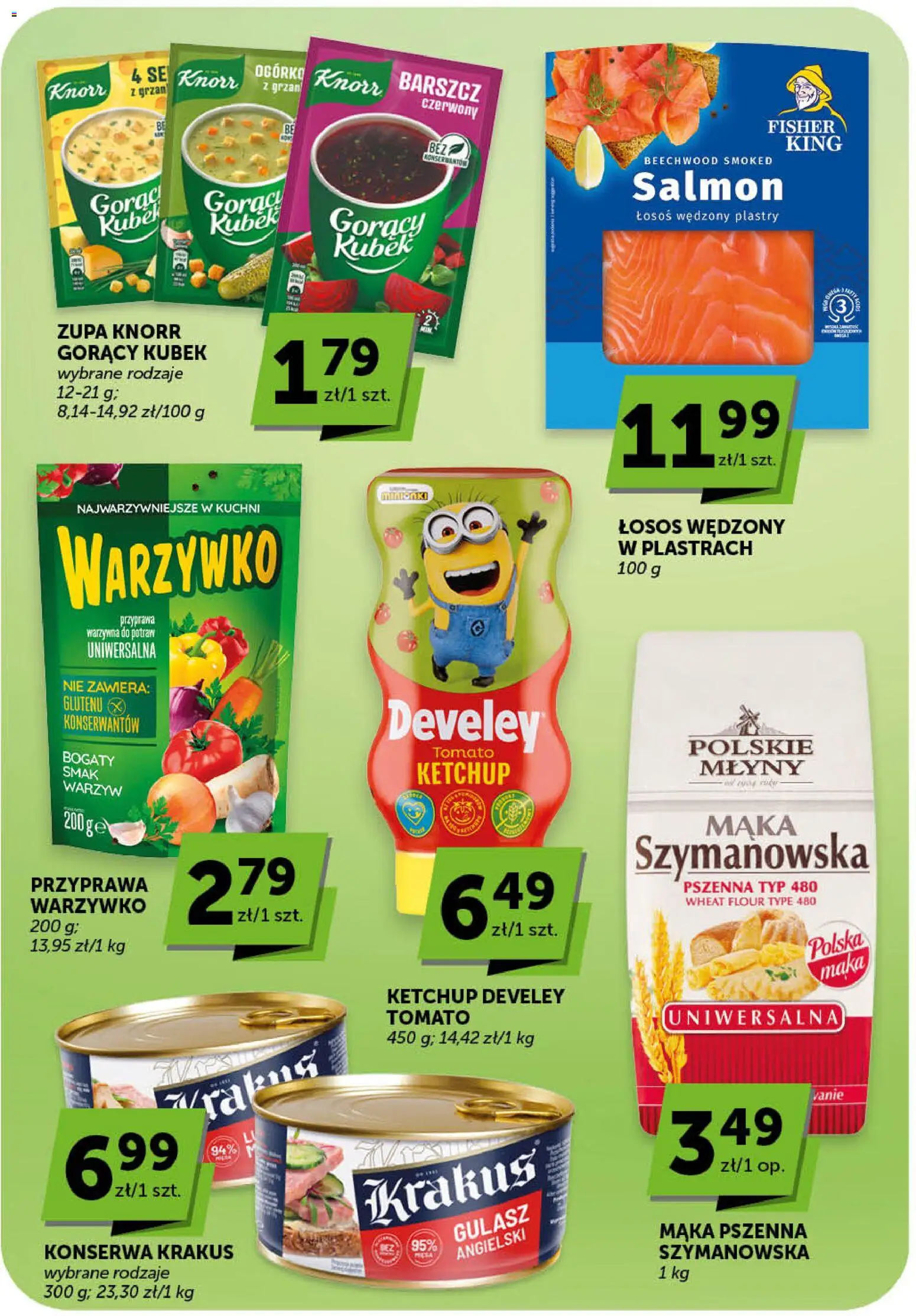 Groszek gazetka od 23.04.2026 | Strona: 27 | Produkty: Barszcz, Łosoś wędzony, Zupa, Warzywa