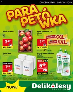 Delikatesy Centrum Gazetka - Rzepedź Otwarcie od 18.09.2025 | Strona: 2 | Produkty: Prince polo xxl, Cukier biały, Jabłka, Cukier