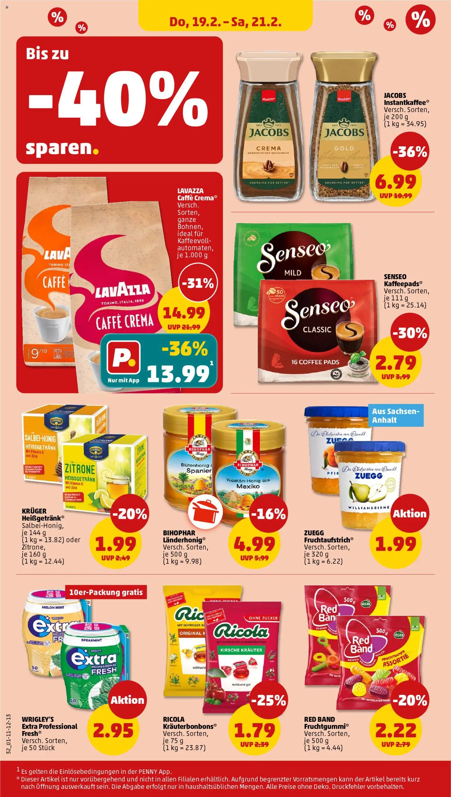 Penny Prospekt 	 – gültig ab 16.02.2026 | Seite: 34 | Produkte: Senseo, Lavazza, Zucker, Zitrone