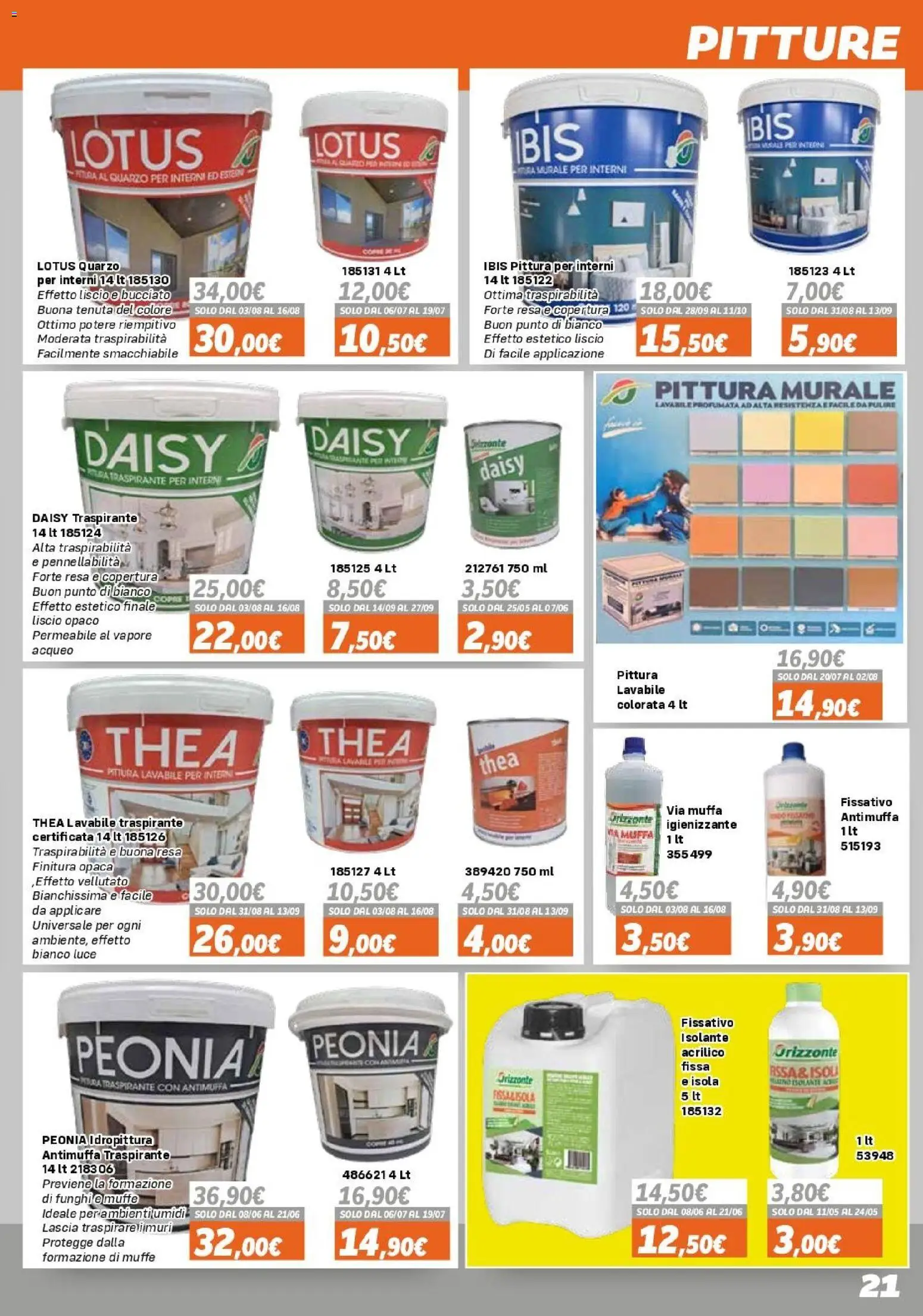 Volantino Orizzonte del 15.04.2026 | Pagina: 21 | Prodotti: Funghi, Pittura