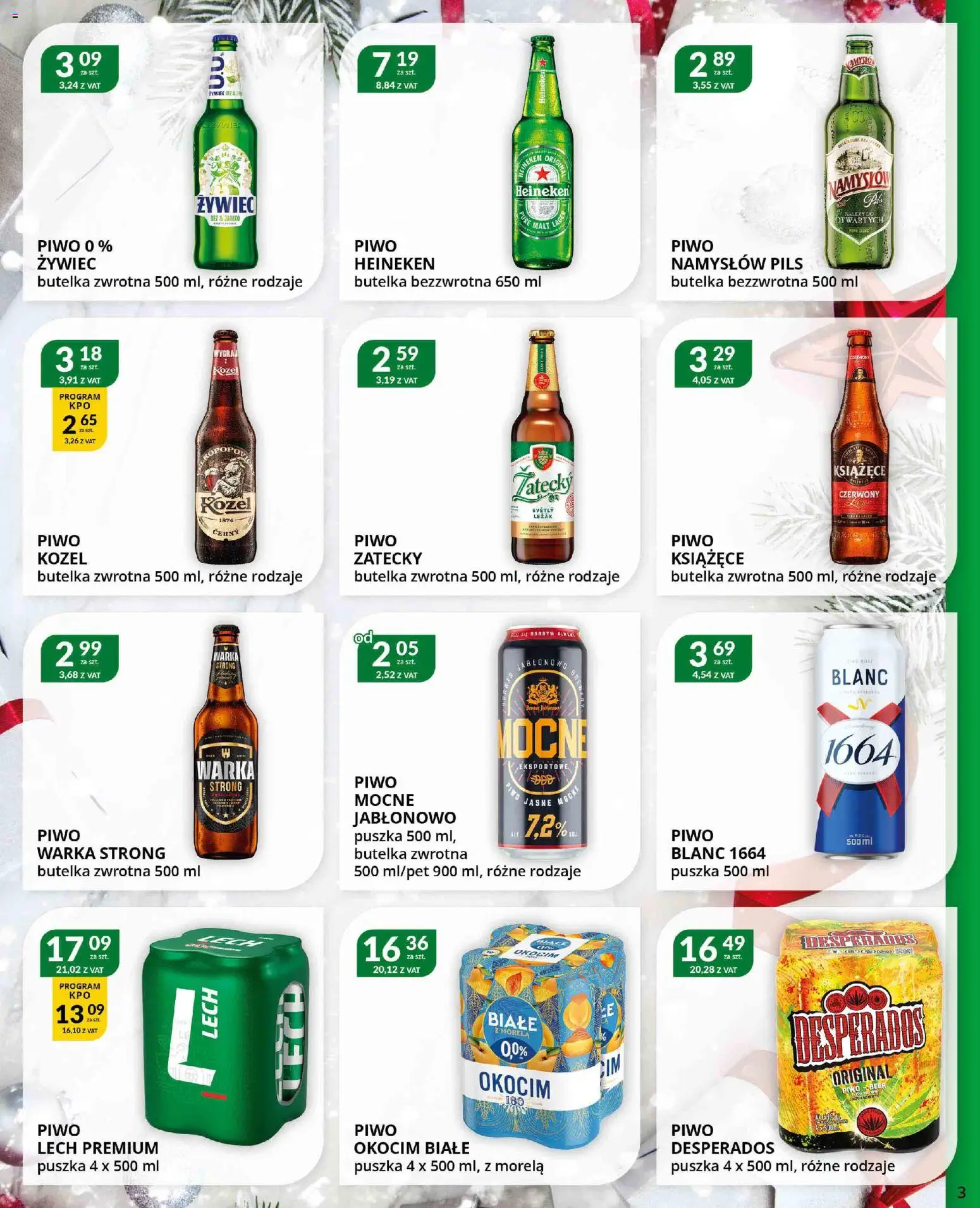 Eurocash Gazetka - Katalog Alkoholowy od 01.12.2025 | Strona: 3 | Produkty: Warka, Piwo Warka, Piwo, Piwo kozel