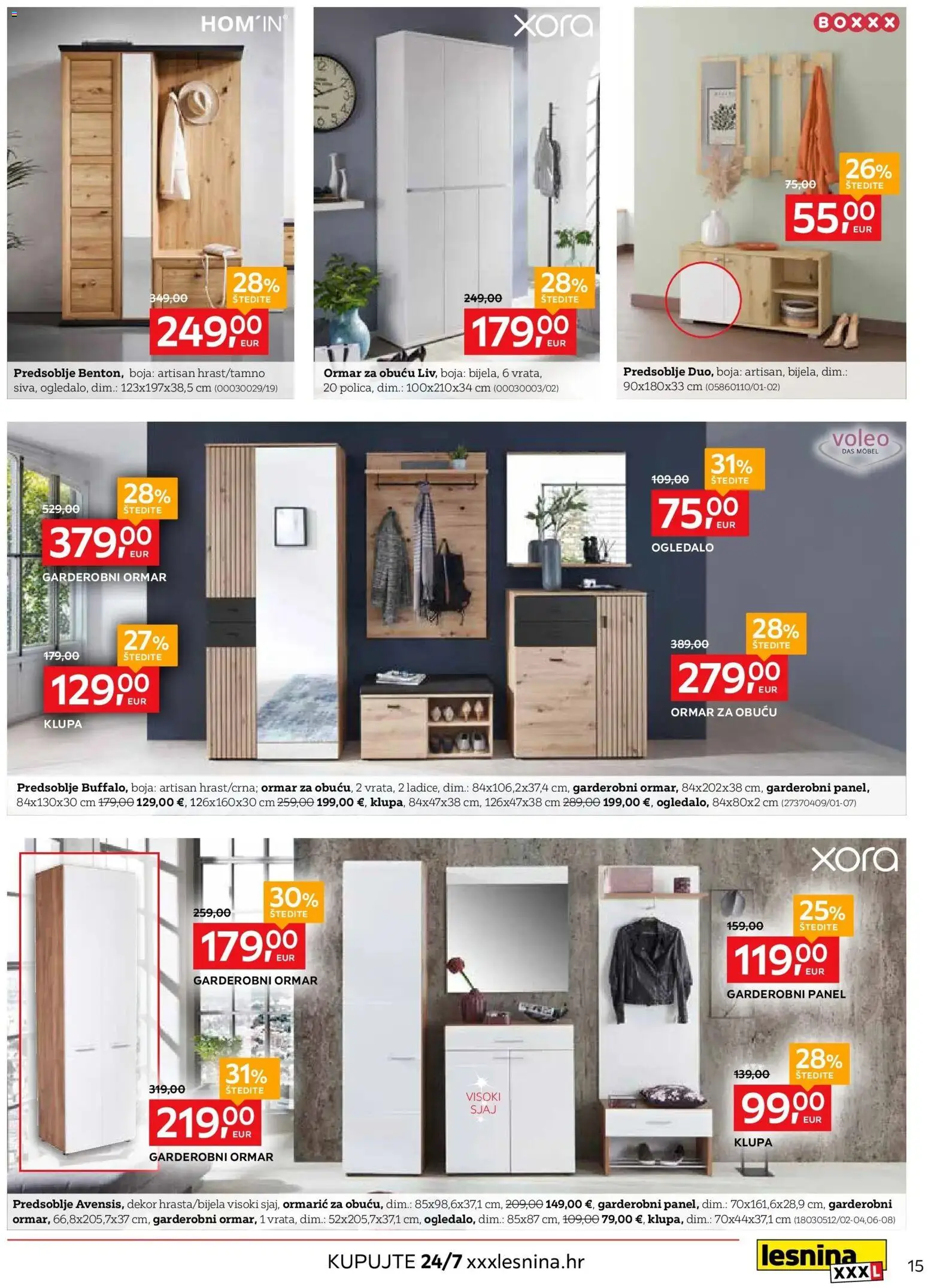 Lesnina katalog | vrijedi od 27.04.2026 | Stranica: 15 | Proizvodi: Ormar, Ogledalo