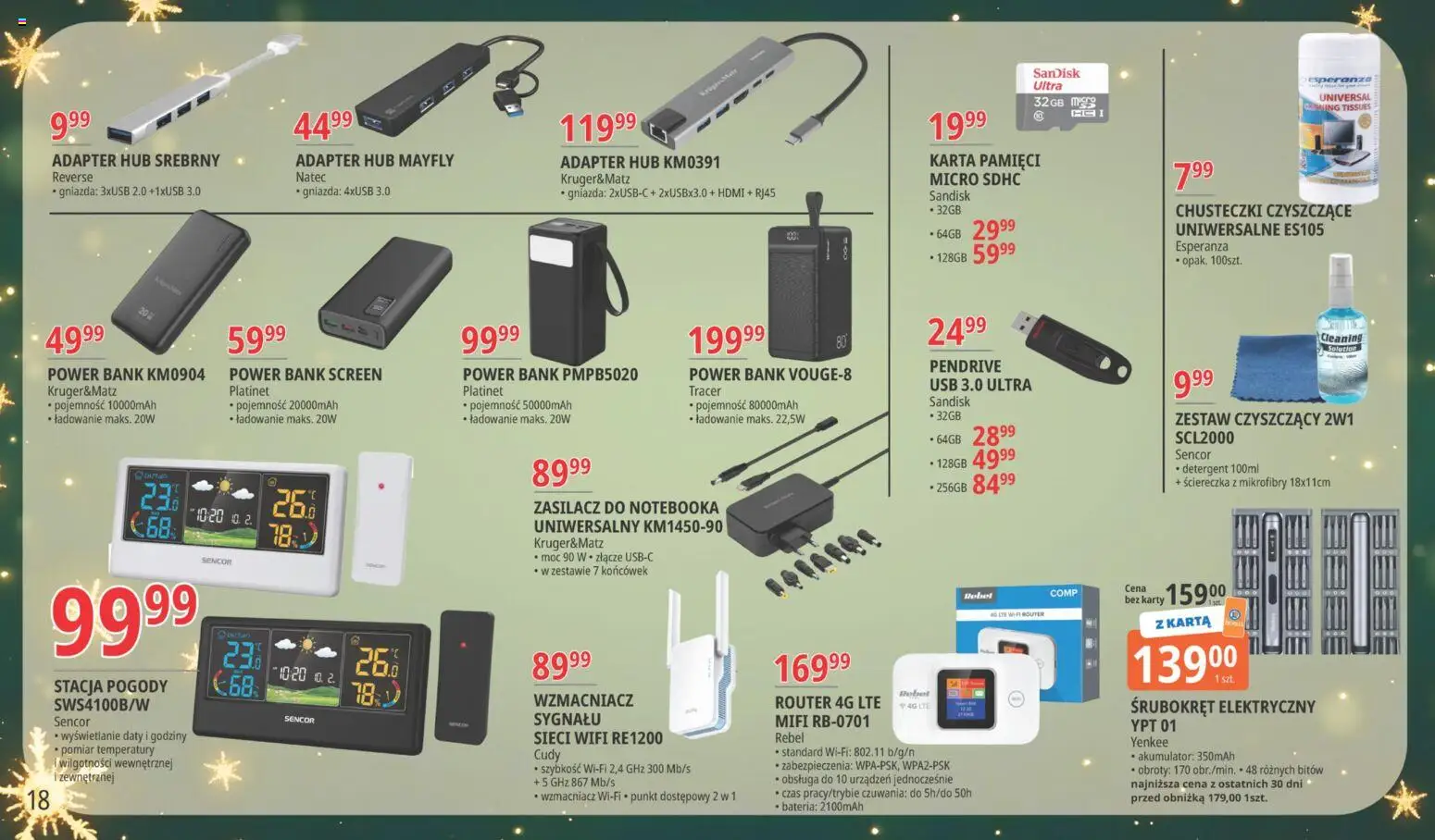 E.Leclerc Gazetka - Warszawa Bielany od 18.11.2025 | Strona: 18 | Produkty: Karta, Złącze, Bateria, Pendrive