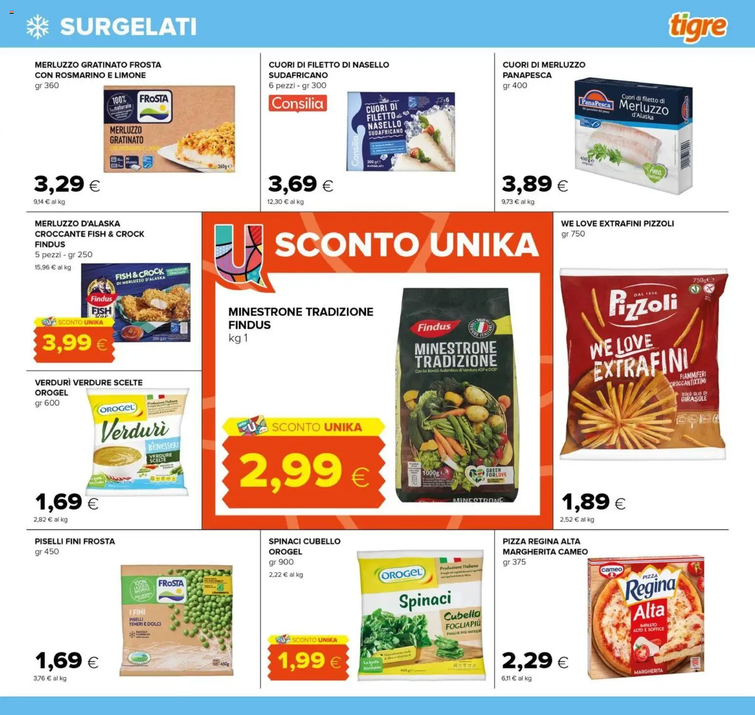 Volantino Tigre del 21.11.2025 | Pagina: 11 | Prodotti: Pizza, Merluzzo, Verdure, Nasello