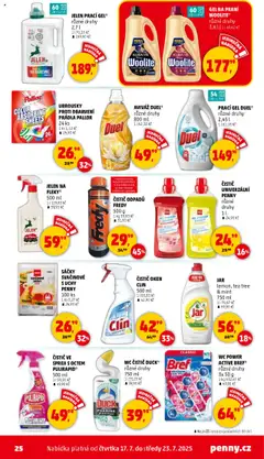 Penny Market leták - Čtvrtečník od 17.07.2025 | Strana: 25 | Produkty: Prací gel, Jelen, Ubrousky, Wc čistič