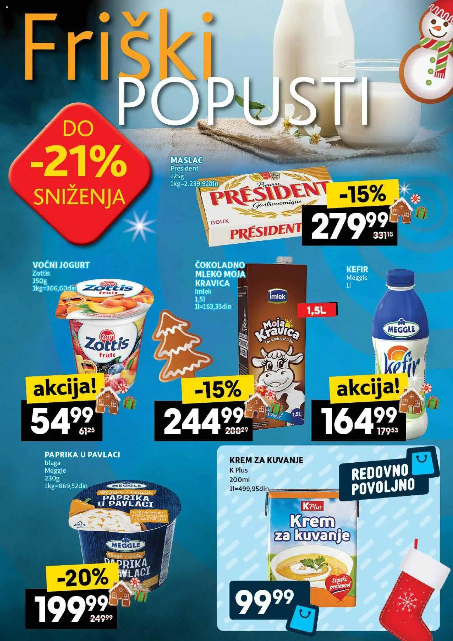 Idea katalog - važi od 11.12.2025 | Strana: 12 | Proizvode: Čokoladno mleko, Paprika, Mleko, Jogurt