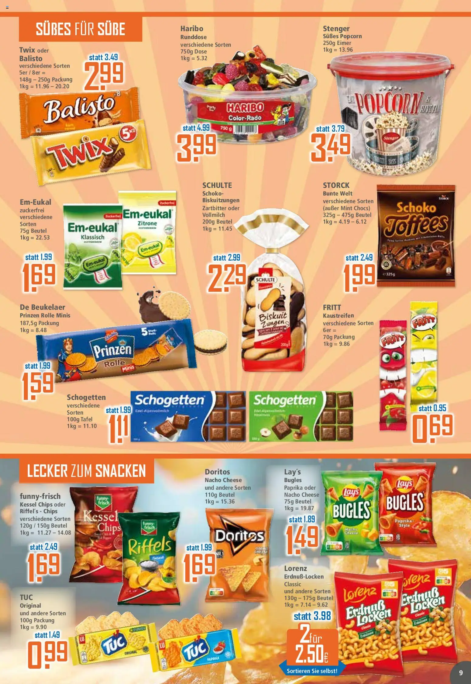 Klaas & Kock Prospekt 	 – gültig ab 23.02.2026 | Seite: 9 | Produkte: Haribo, Twix, Paprika, Schogetten