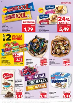 Kaufland gazetka od 10.07.2025 | Strona: 43 | Produkty: Knoppers, Słodycze, Prince polo xxl, Cukierki czekoladowe