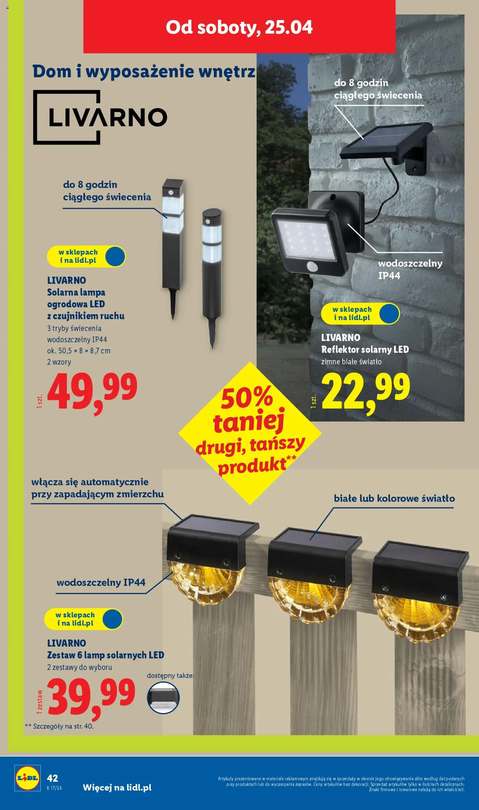 Lidl Katalog od 20.04.2026 | Strona: 56 | Produkty: Reflektor solarny, Lampa