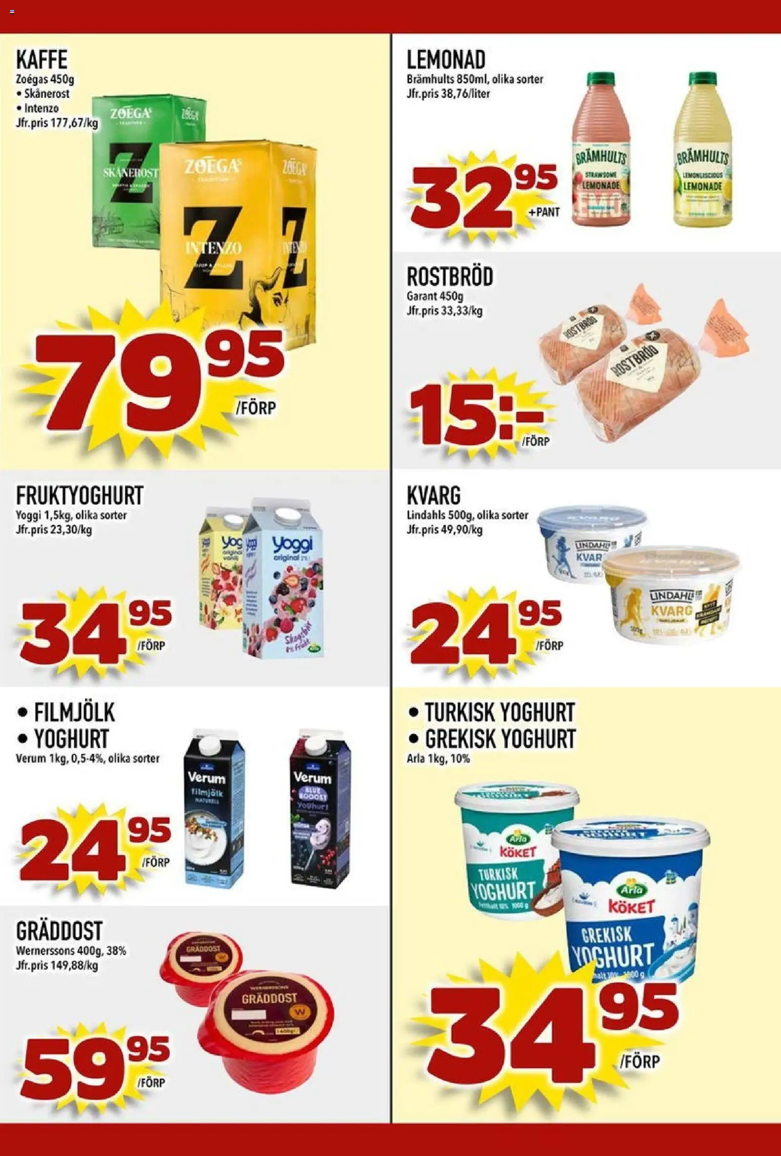 Din Mat reklamblad aktuell från 24.11.2025 | Sida: 4 | Produkter: Rostbröd, Kaffe, Yoggi, Kvarg