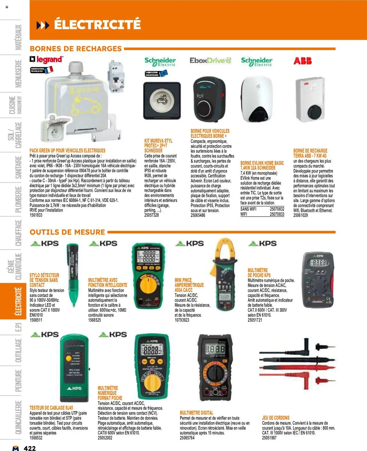  | Page: 422 | Produits: Câble, Suspension, Stylo, Prise