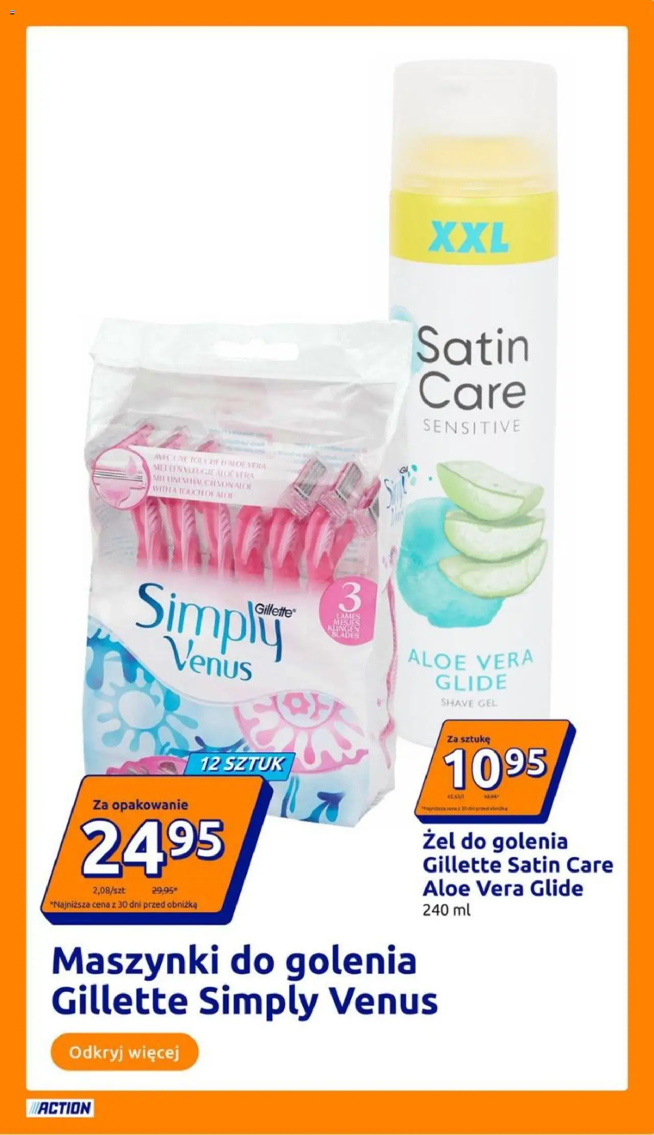Action Gazetka od 13.08.2025 | Strona: 15 | Produkty: Gillette, Maszynki do golenia