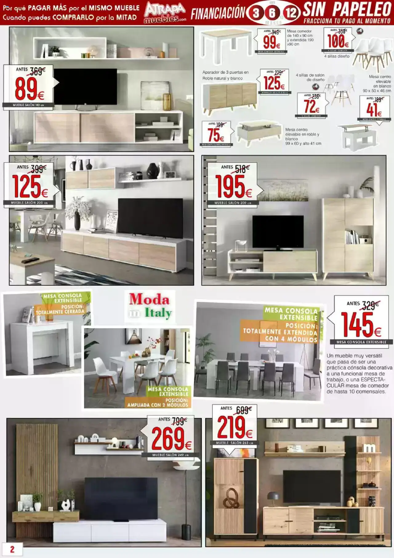 Atrapa Muebles folleto │ válido desde el 01.08.2025 | Página: 2 | Productos: Consola, Mesa, Aparador