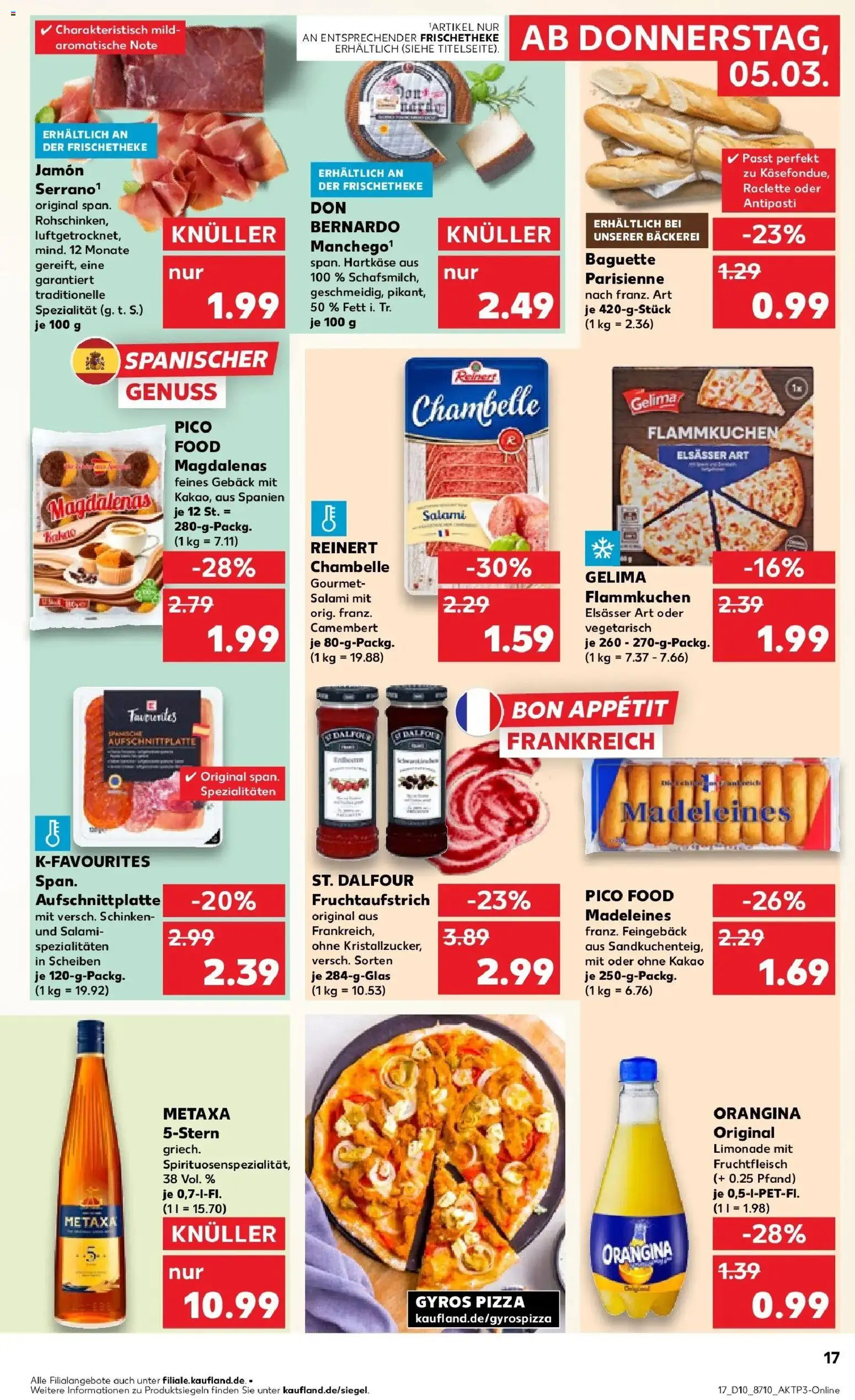 Kaufland Prospekt Straelen	 – gültig ab 02.03.2026 | Seite: 37 | Produkte: Bäckerei, Limonade, Salami, Pizza