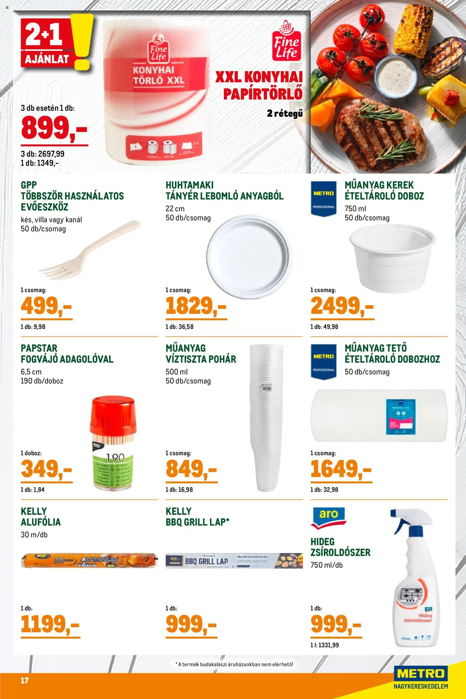 Metro akciós ujság - amely érvényes a következő dátumtól: 02.05.2026 | Oldal: 17 | Termékek: Evőeszköz, Grill, Tányér, Pohár
