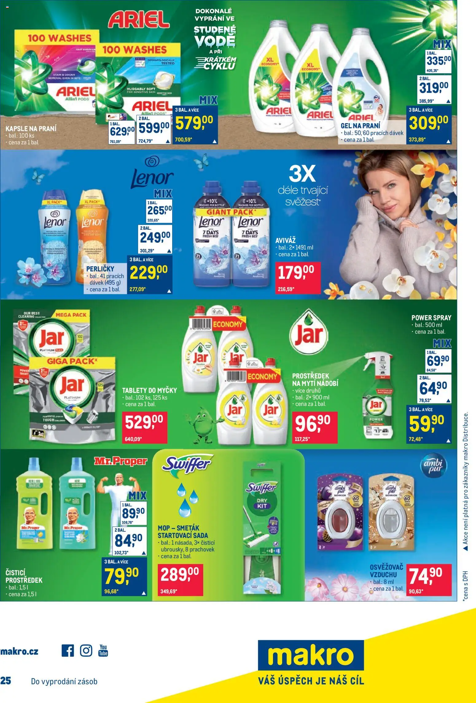 Makro leták - Pro milovníky jídla od 19.11.2025 | Strana: 35 | Produkty: Nádobí, Swiffer, Mop, Ariel