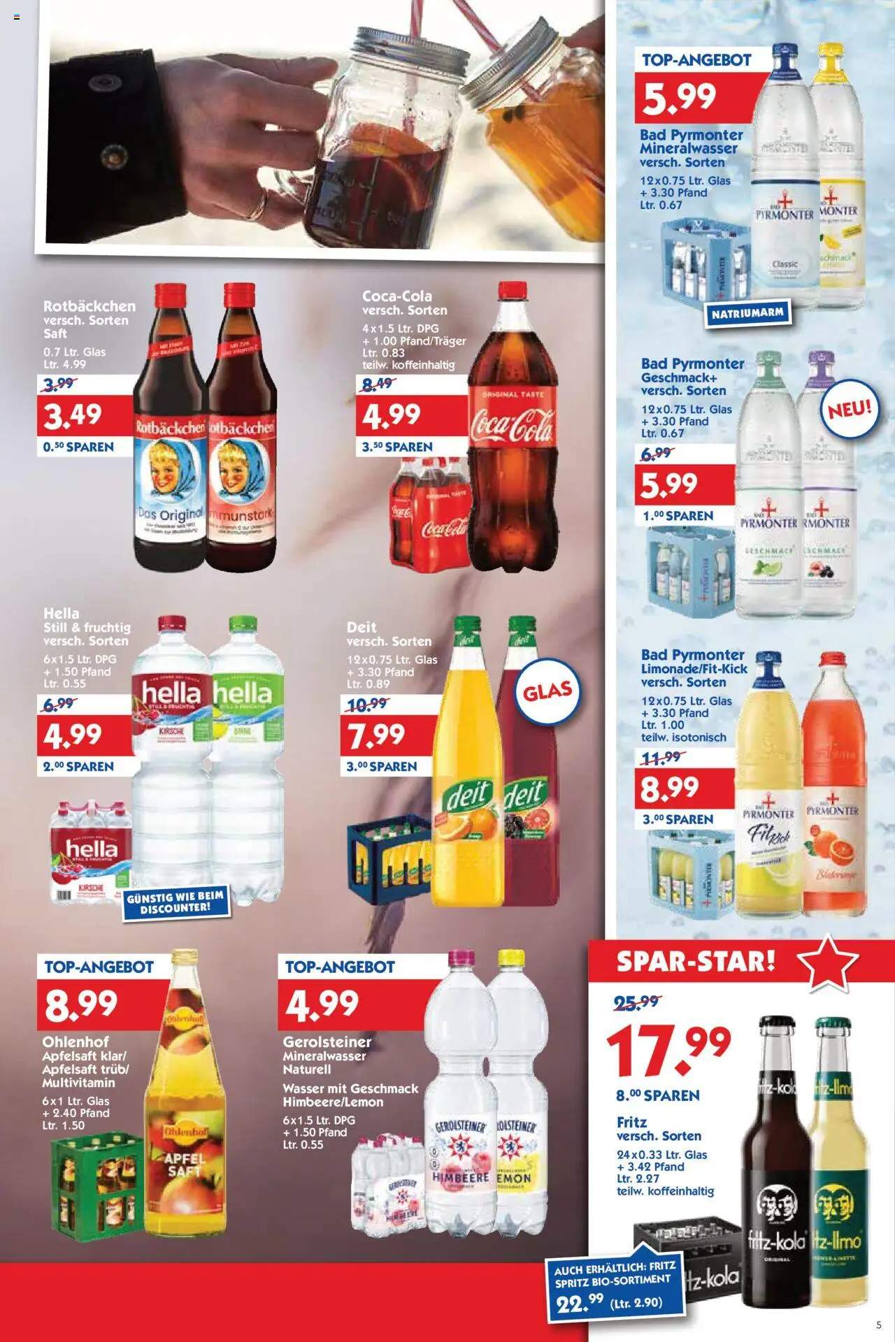 HOL’AB! Prospekt 	 – gültig ab 13.10.2025 | Seite: 5 | Produkte: Cola, Mineralwasser, Wasser, Gerolsteiner