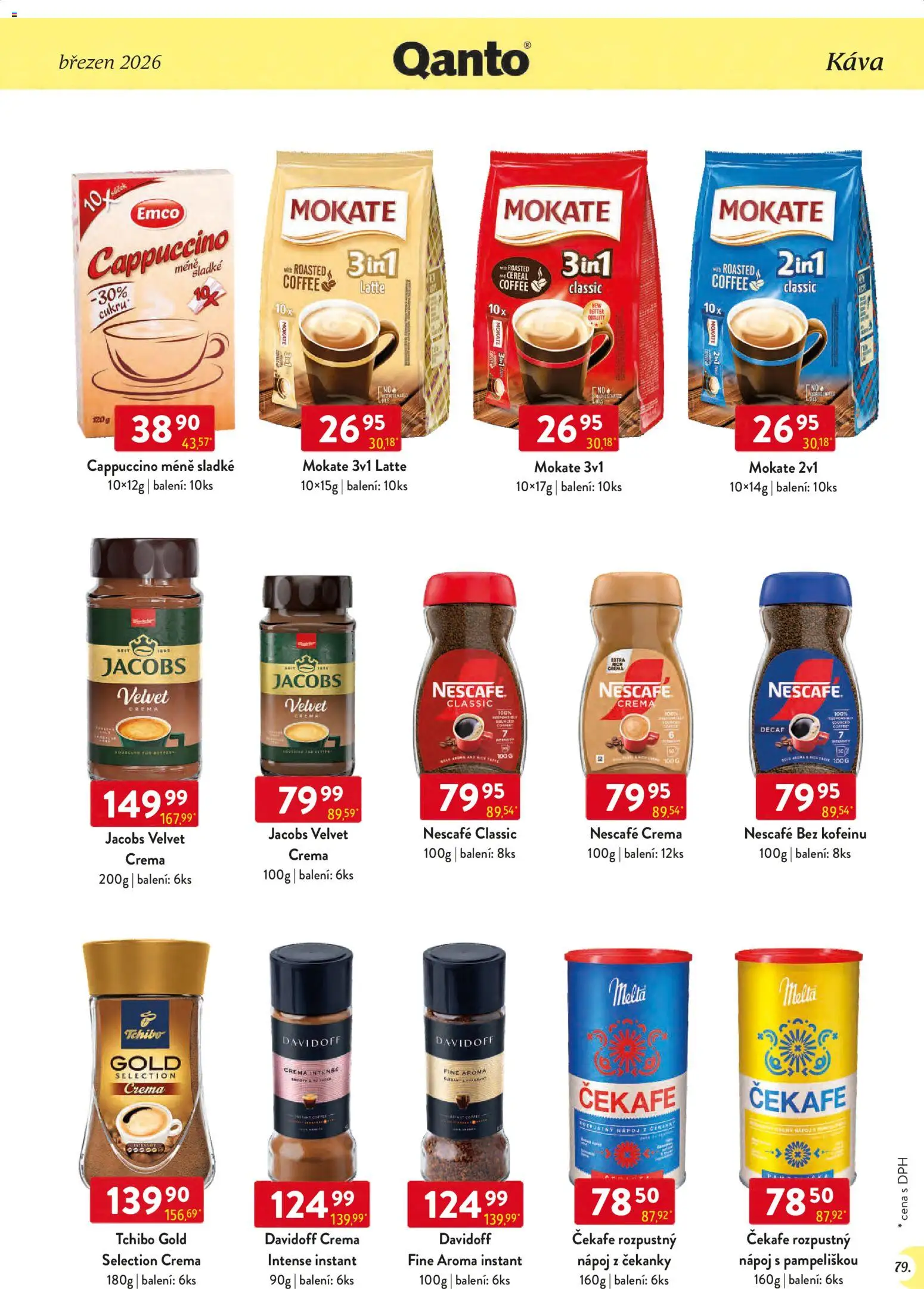 Astur & Qanto leták - Velkoobchod 03/2026 od 01.03.2026 | Strana: 79 | Produkty: Nescafe Crema, Nescafé, Velvet, Crema