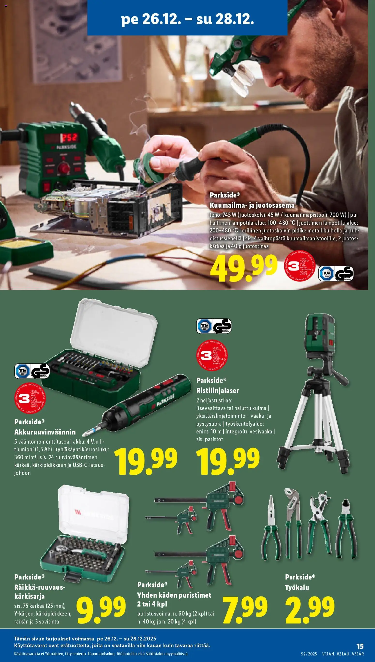 Lidl tarjoukset - Rovaniemi – voimassa 26.12.2025 alkaen | Sivu: 15 | Tuotteet: Vaaka, Akku, Paristot