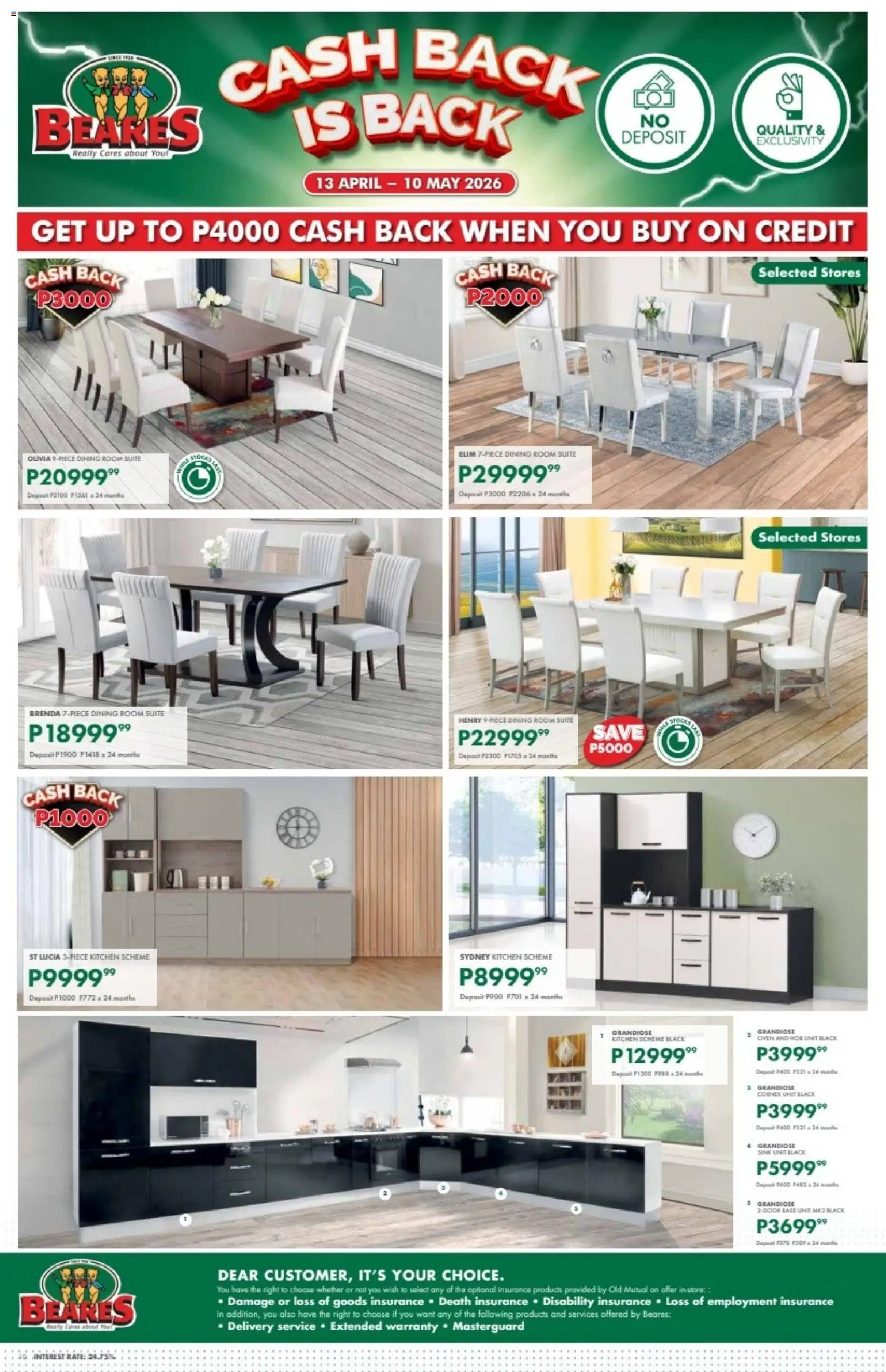 New Beares catalogue – valid from 13.04.2026 | Page: 10 | Products: Dining room suite