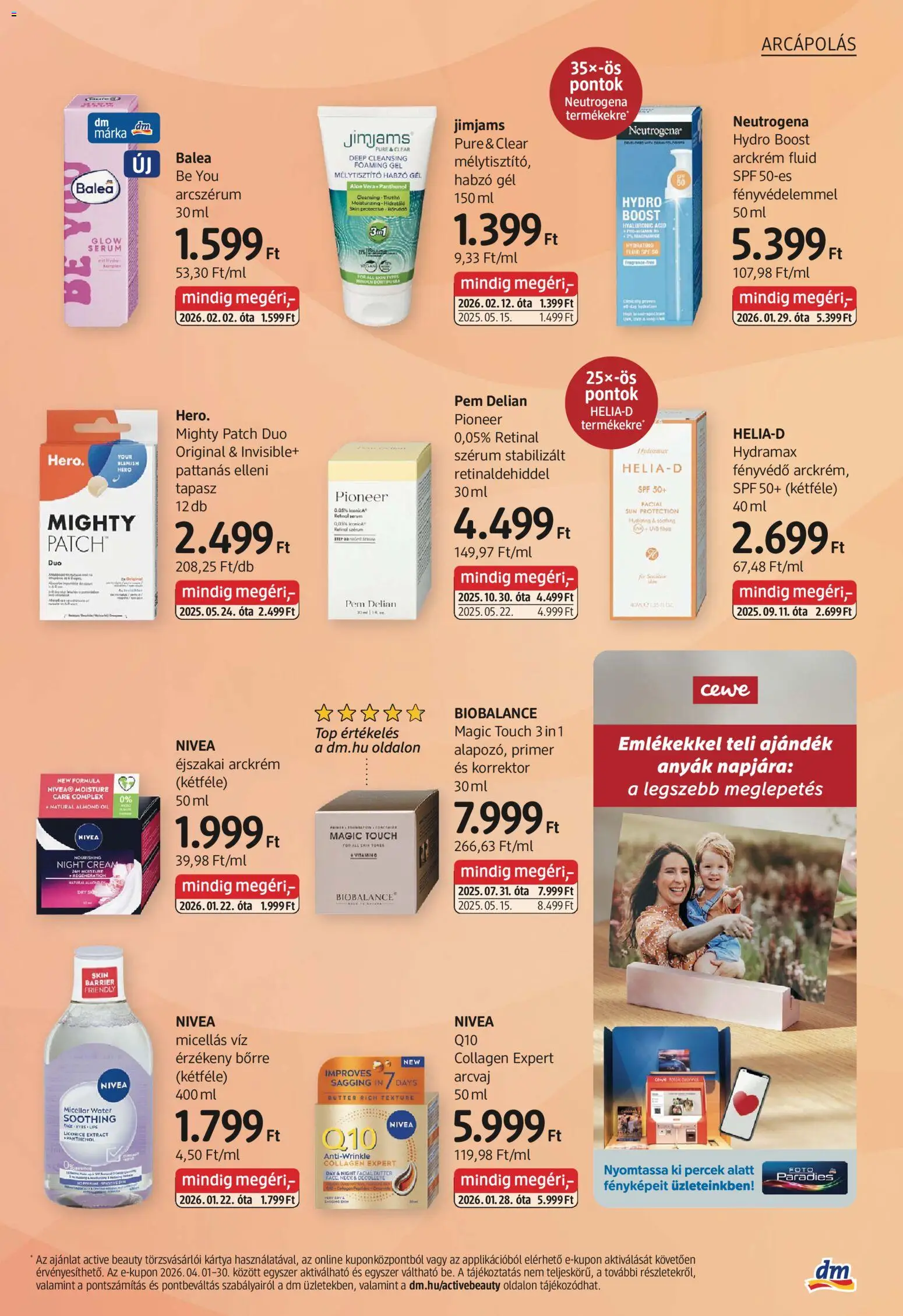 DM Drogerie Markt akciós ujság - amely érvényes a következő dátumtól: 09.04.2026 | Oldal: 15 | Termékek: Micellás víz, Arckrém, Aloe vera, Fényvédő