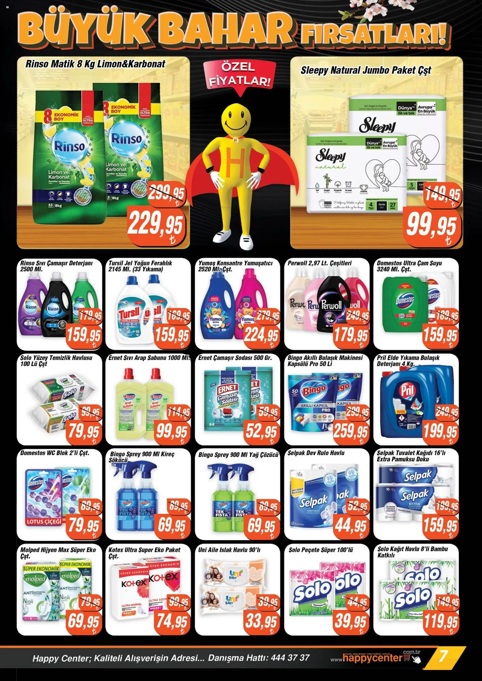 Happy Center Katalog - 08.04.2026 tarihinden itibaren geçerlidir | Sayfa: 7 | Ürünler: Yumuşatıcı, Yağ, Cam suyu, Mantar