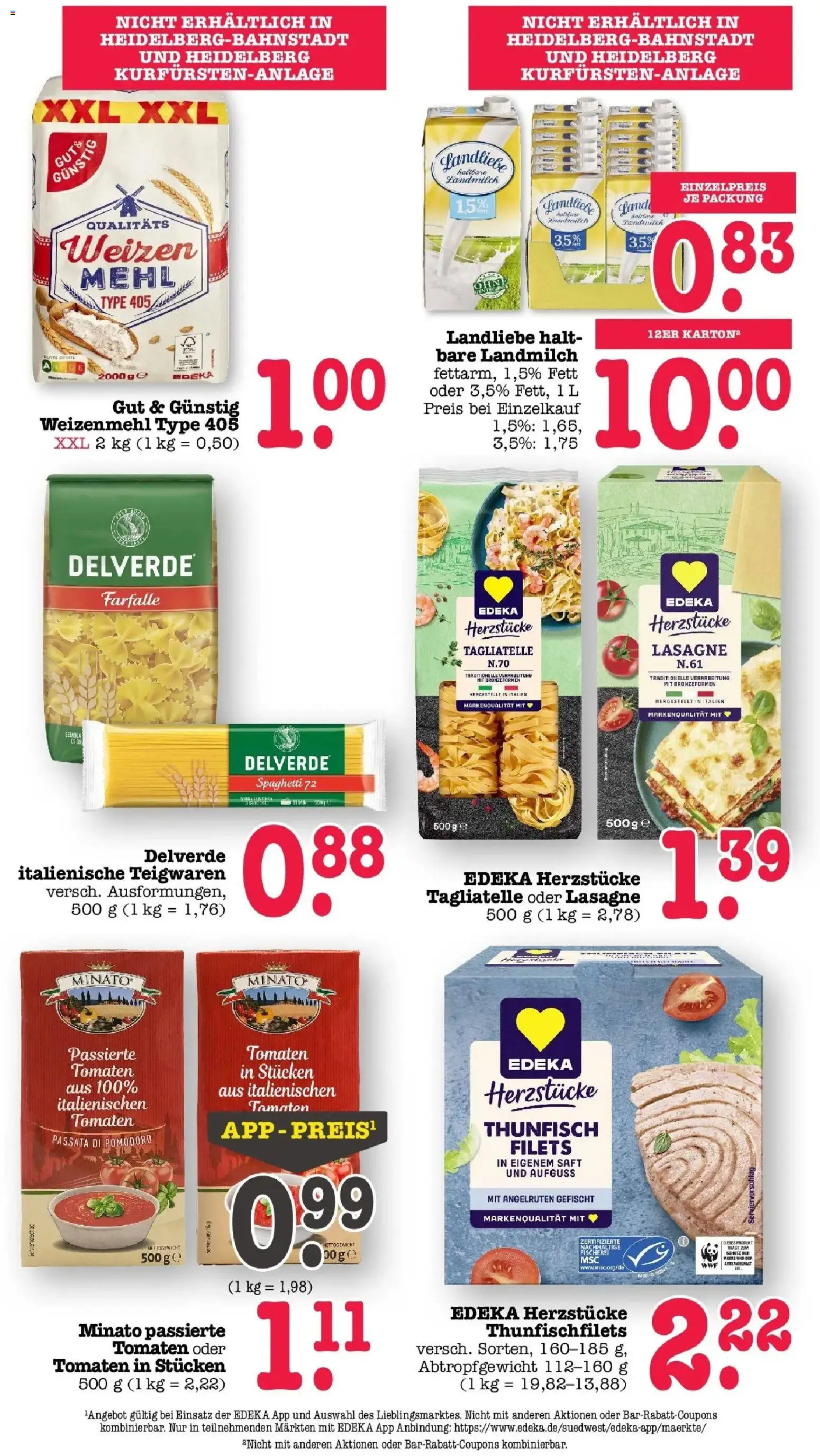 Angebote – gültig ab 16.03.2026 | Seite: 30 | Produkte: Mehl, Thunfisch, Tomaten, Saft