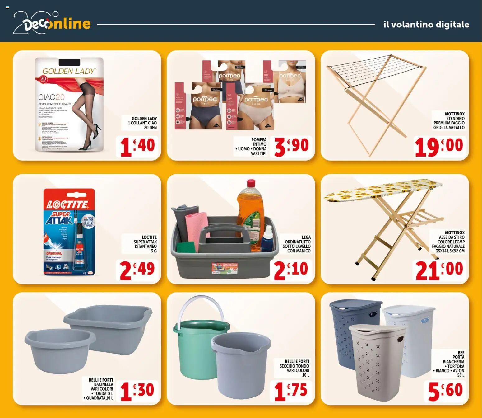 Volantino Decò del 21.04.2026 | Pagina: 34 | Prodotti: Lavello, Secchio, Stendino, Griglia