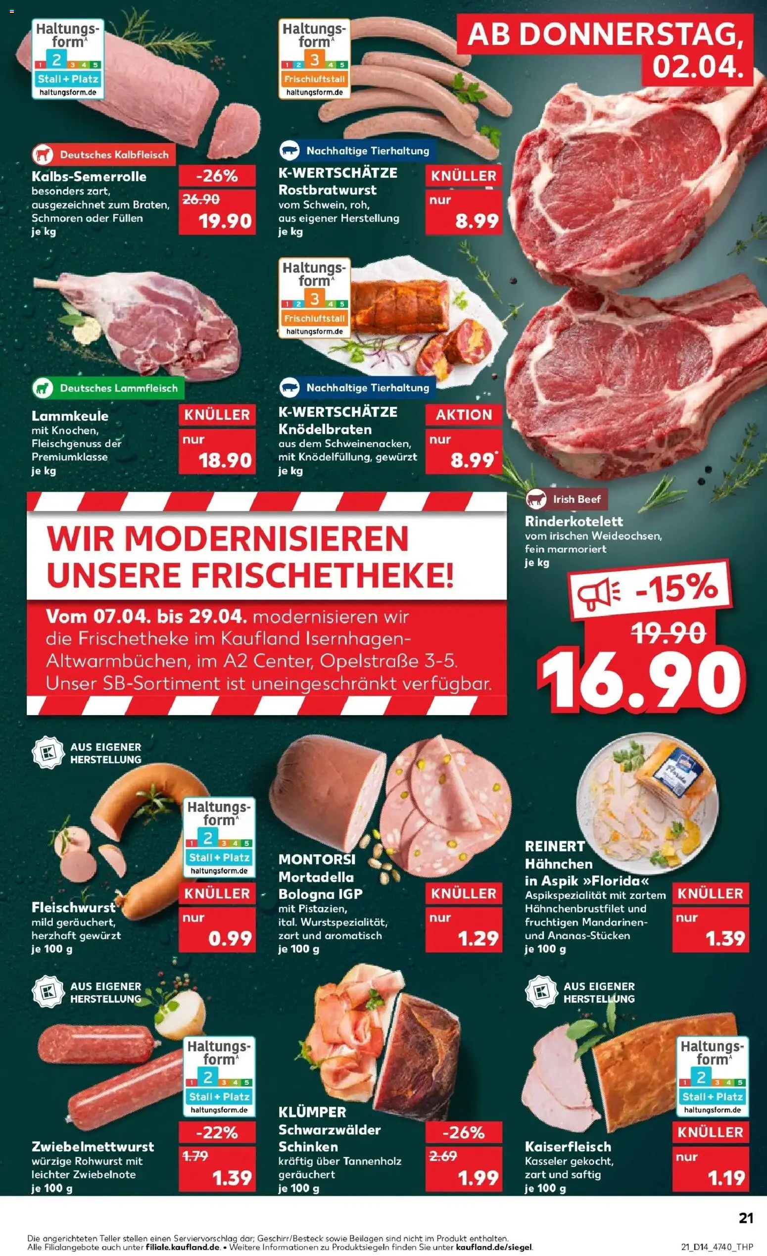Kaufland Prospekt Hannover	 – gültig ab 30.03.2026 | Seite: 35 | Produkte: Lammkeule, Hahnchen, Mandarinen, Schinken