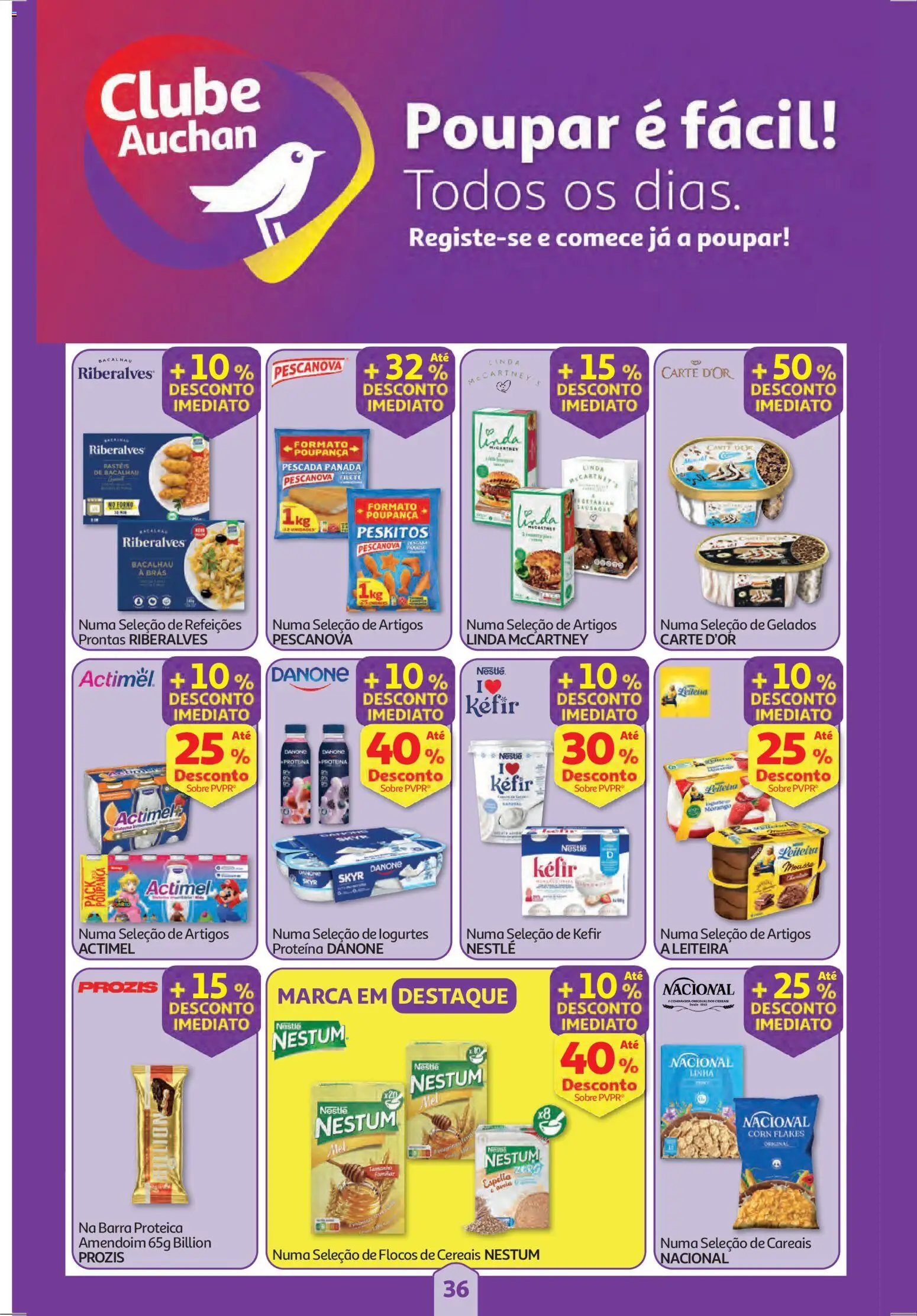 Auchan folheto │ válido de 25.12.2025 | Página: 36 | Produtos: Pescada, Nestlé, Cereais, Proteina