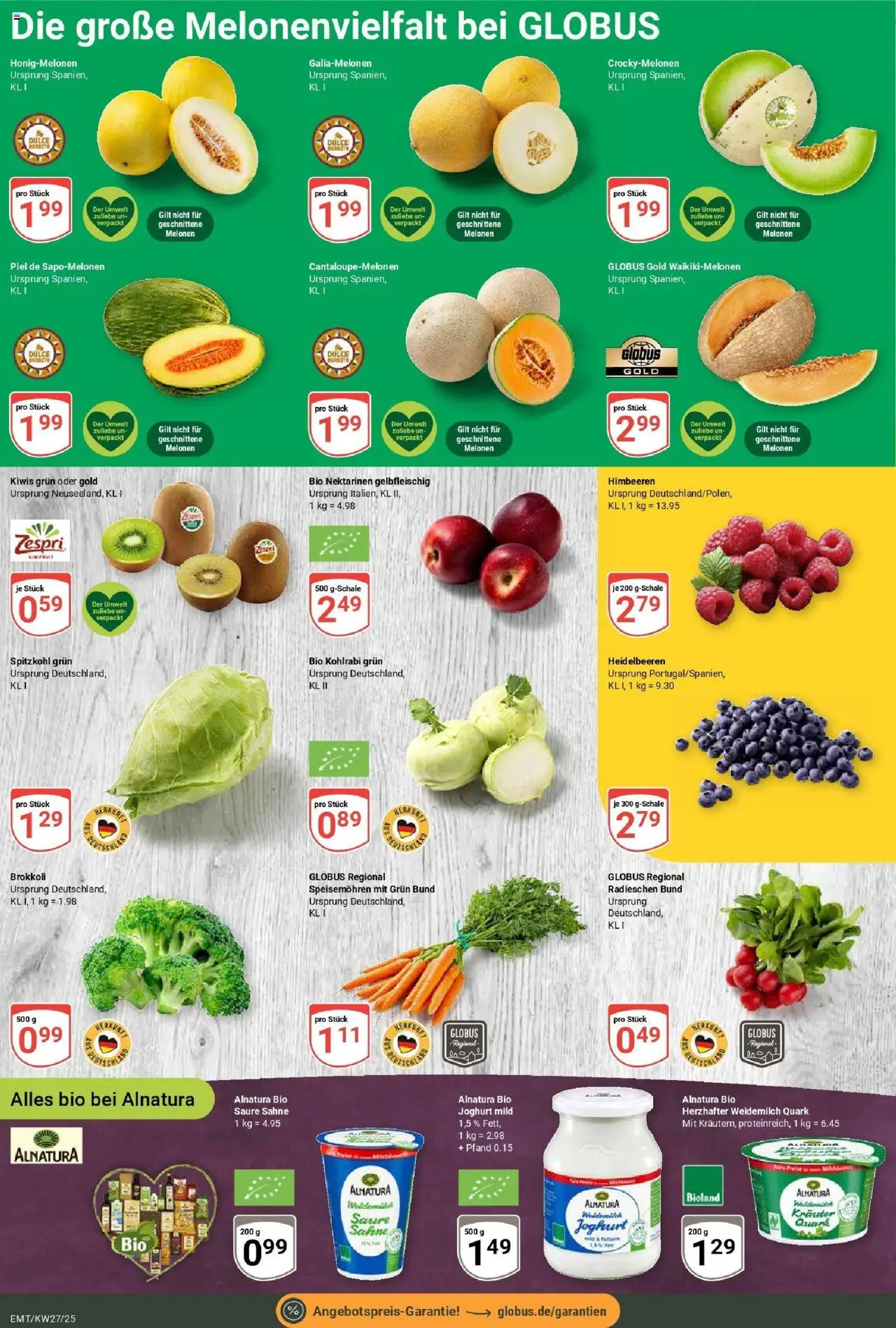Globus prospekt Mittelhausen	 - gültig ab dem 29.06.2025 | Seite: 13 | Produkte: Quark, Joghurt, Heidelbeeren, Sahne