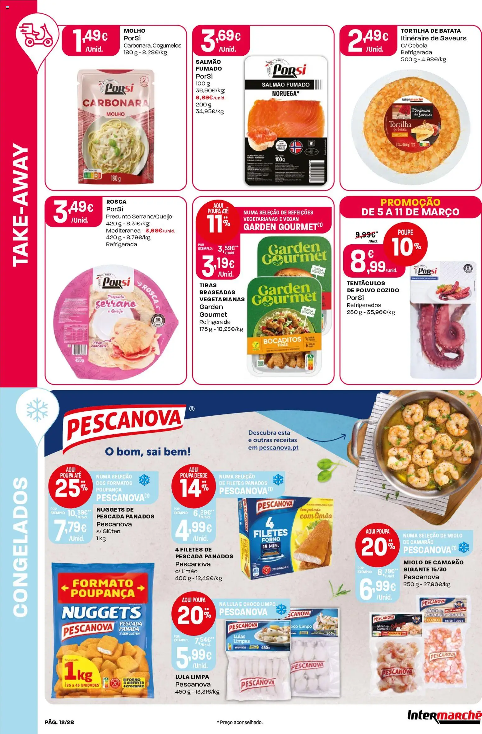Intermarché Folheto Contact │ válido de 05.03.2026 | Página: 12 | Produtos: Forno, Cebola, Salmão, Queijo