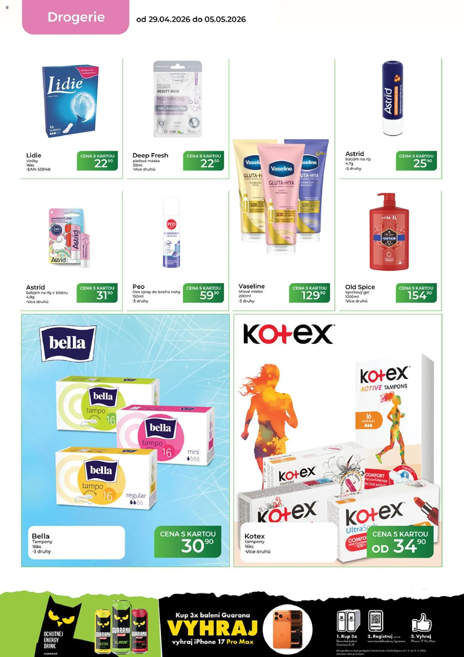 Tamda Foods leták od 29.04.2026 | Strana: 58 | Produkty: Tělové mléko, Pleťová maska, Mléko, Maska