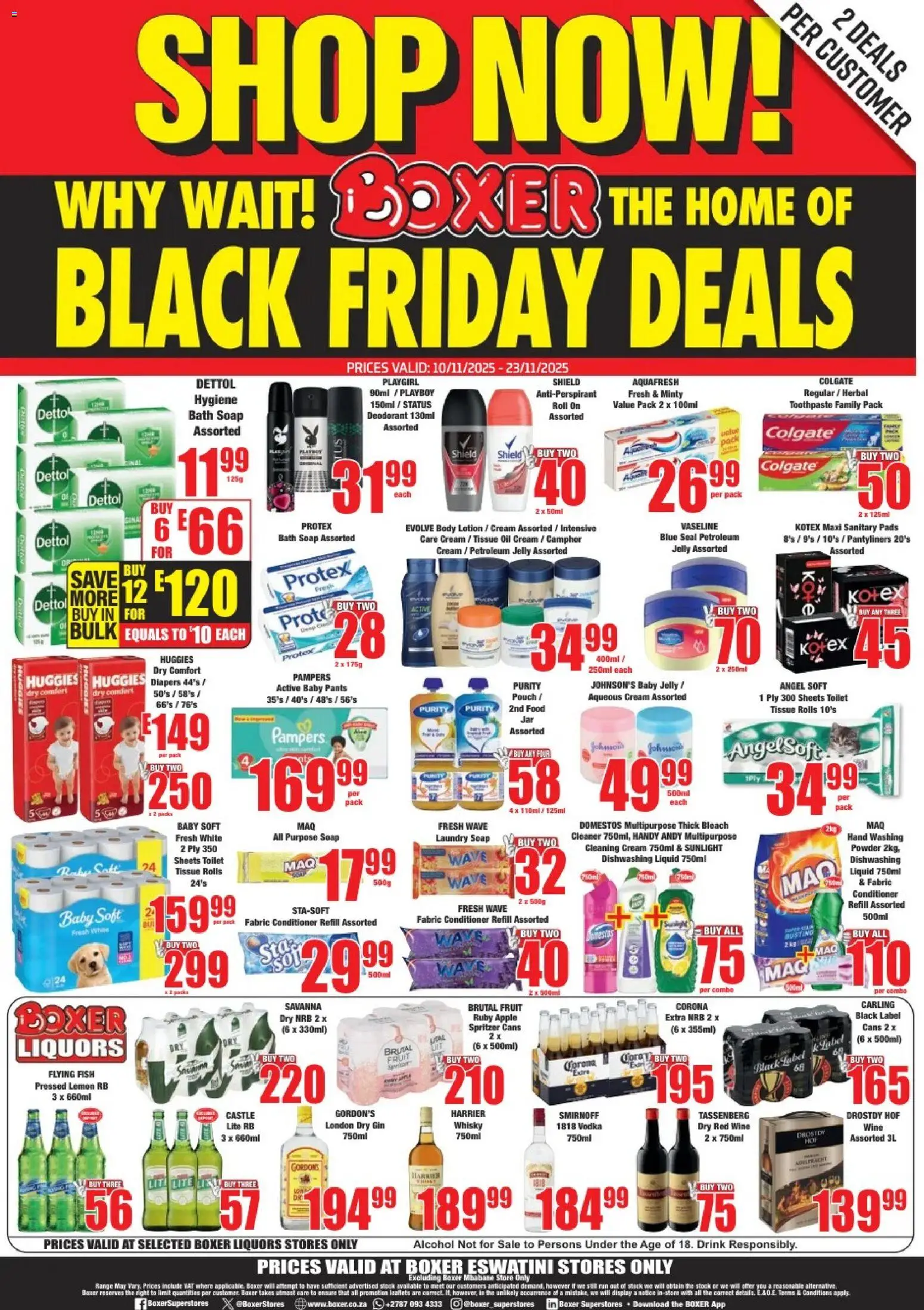 New Boxer catalogue – valid from 10.11.2025 | Page: 8 | Products: Bath, Toothpaste, Fruit, Petroleum jelly