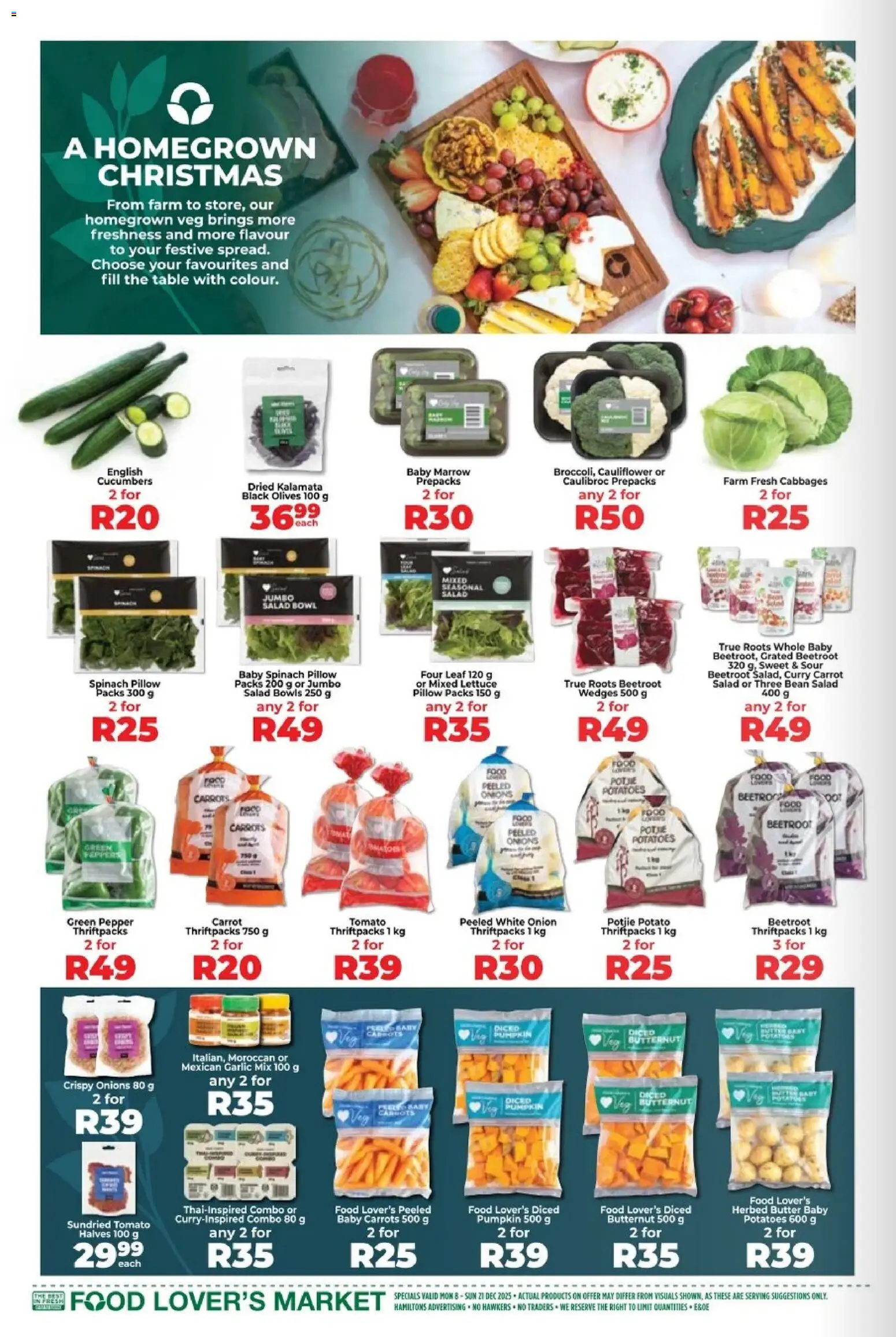 New Food Lover's Market catalogue – valid from 08.12.2025 | Page: 2 | Products: Cauliflower, Carrots, Pepper, Cabbages