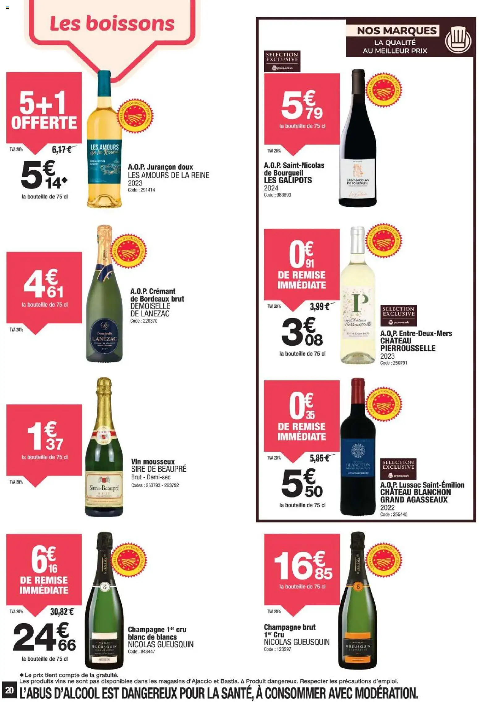 {H1} | Page: 20 | Produits: Vin mousseux, Champagne brut, Champagne, Mousseux