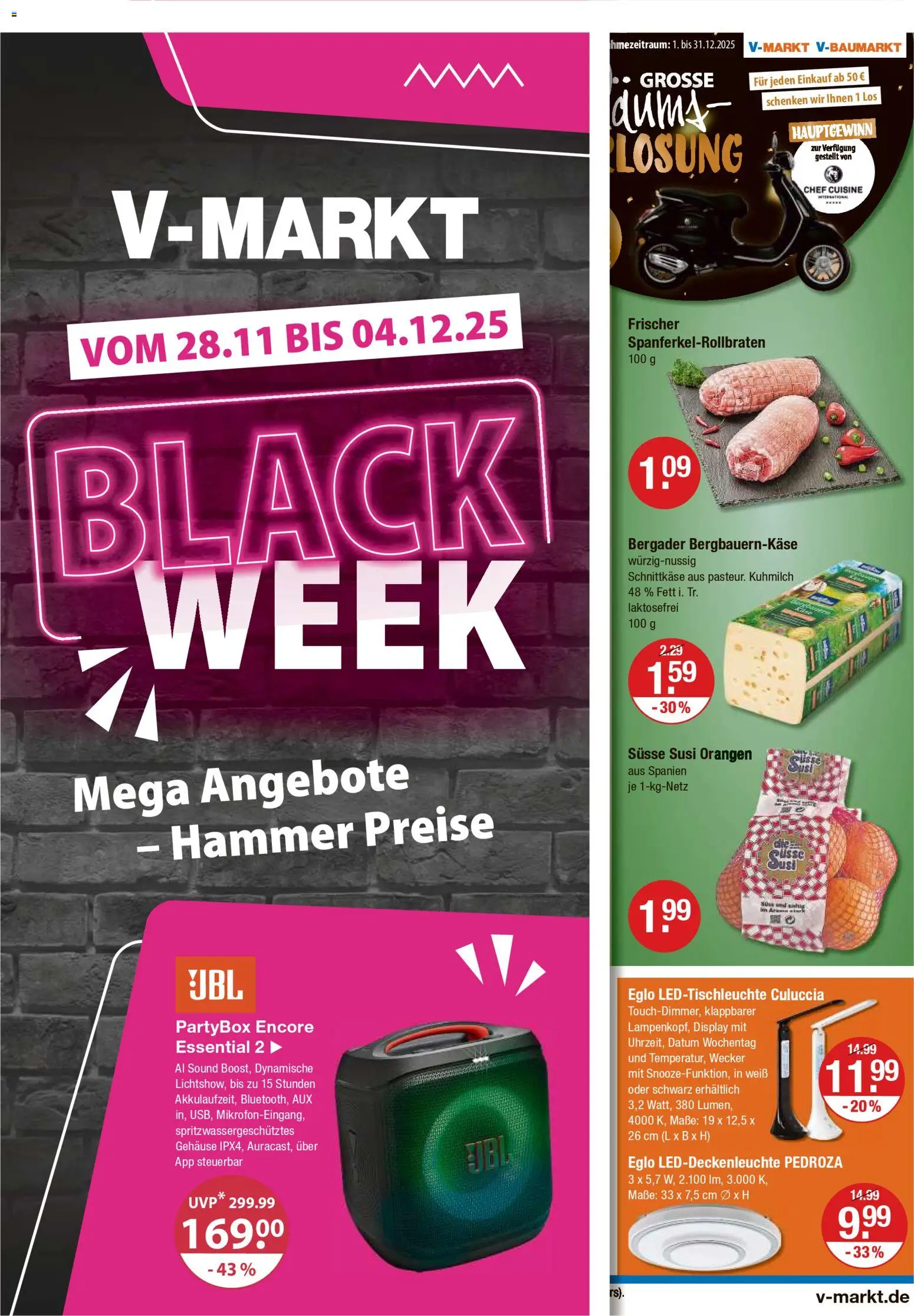 V-Markt - Black Friday – gültig ab 27.11.2025 | Seite: 2 | Produkte: Orangen, Wecker