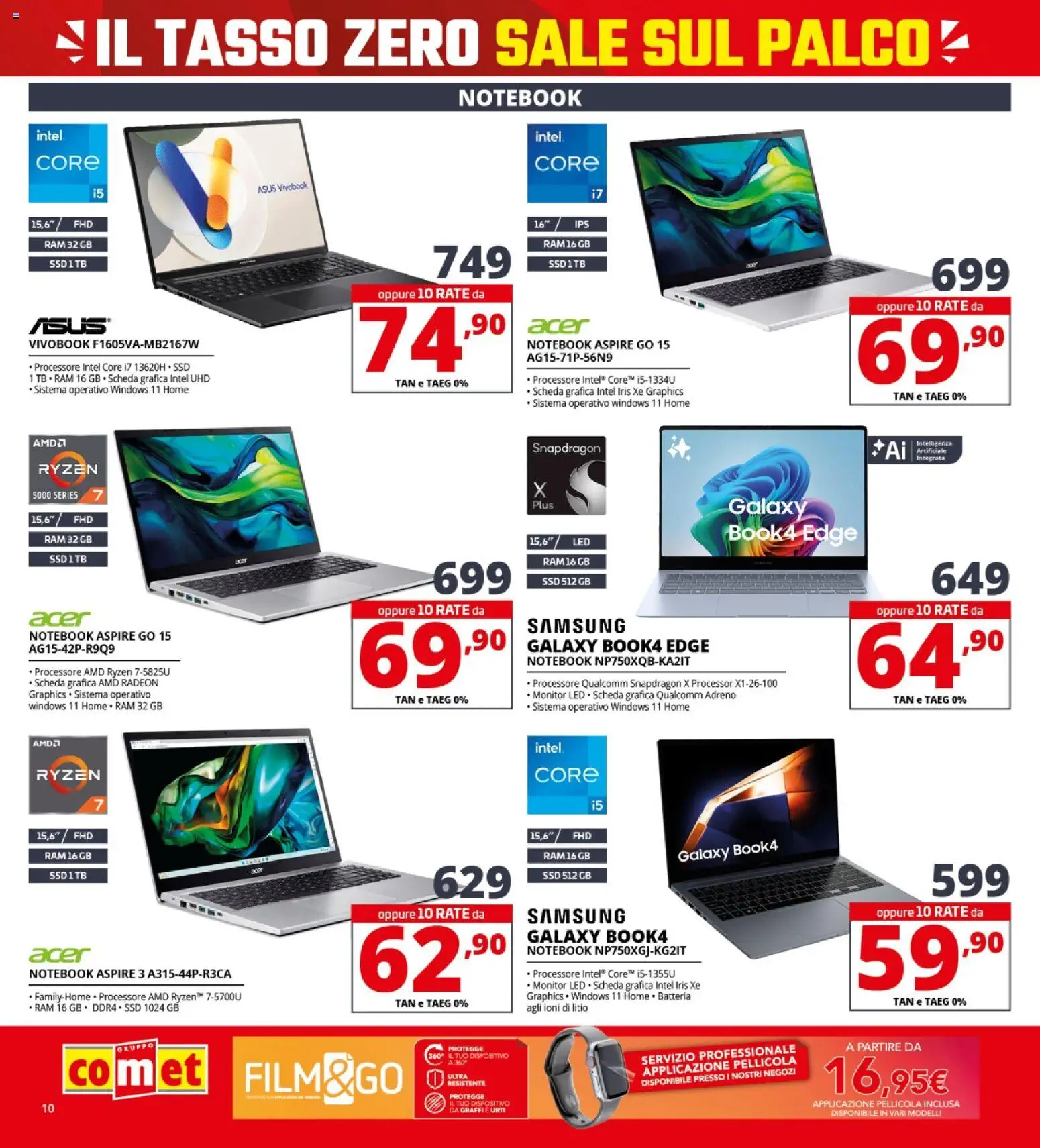 Volantino Comet del 19.02.2026 | Pagina: 10 | Prodotti: Monitor, Samsung Galaxy, Sale, Samsung