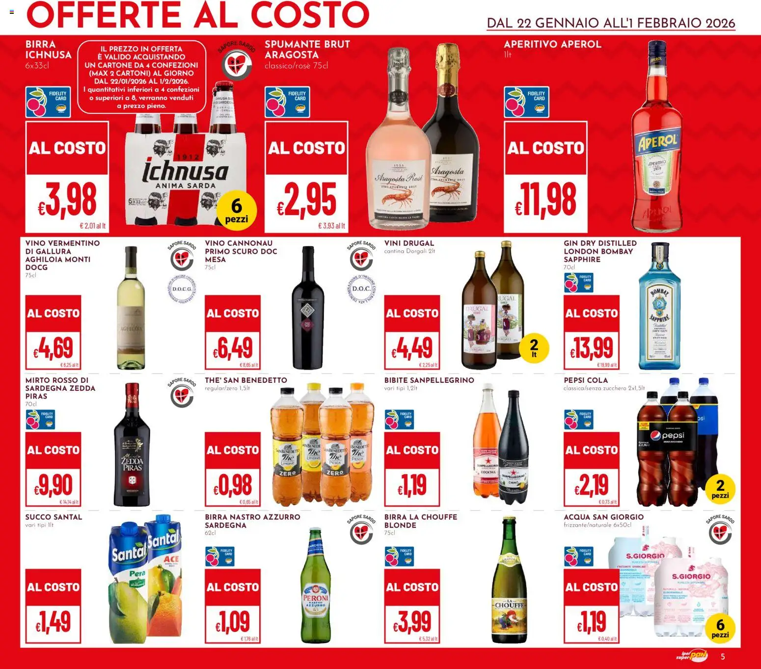 Volantino Pan del 22.01.2026 | Pagina: 5 | Prodotti: Succo, Spumante, Bibite, Aperitivo