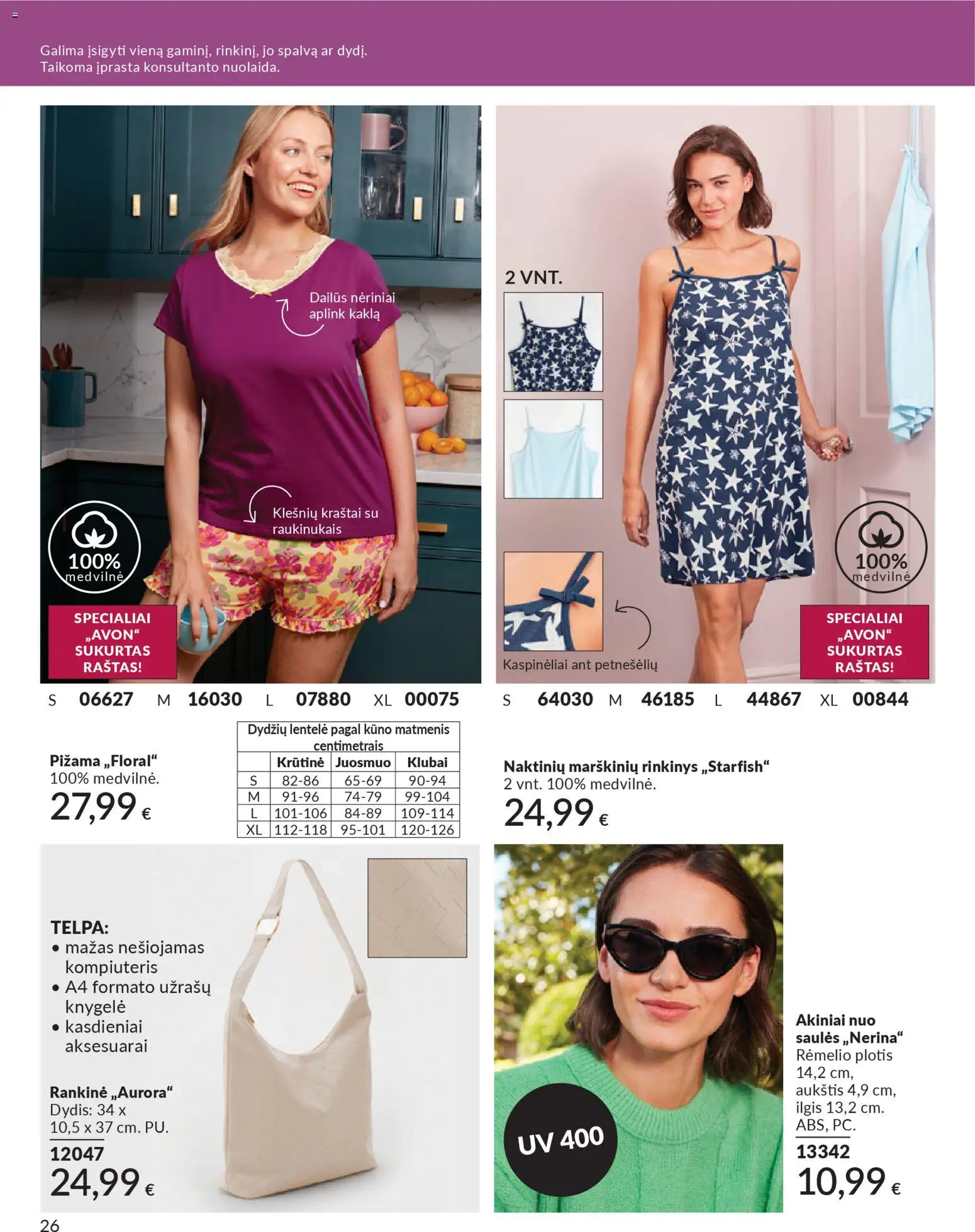 AVON akcijos nuo 01.02.2026 | Puslapis: 26 | Prekių: Nešiojamas kompiuteris, Kompiuteris, Rankinė, Akiniai