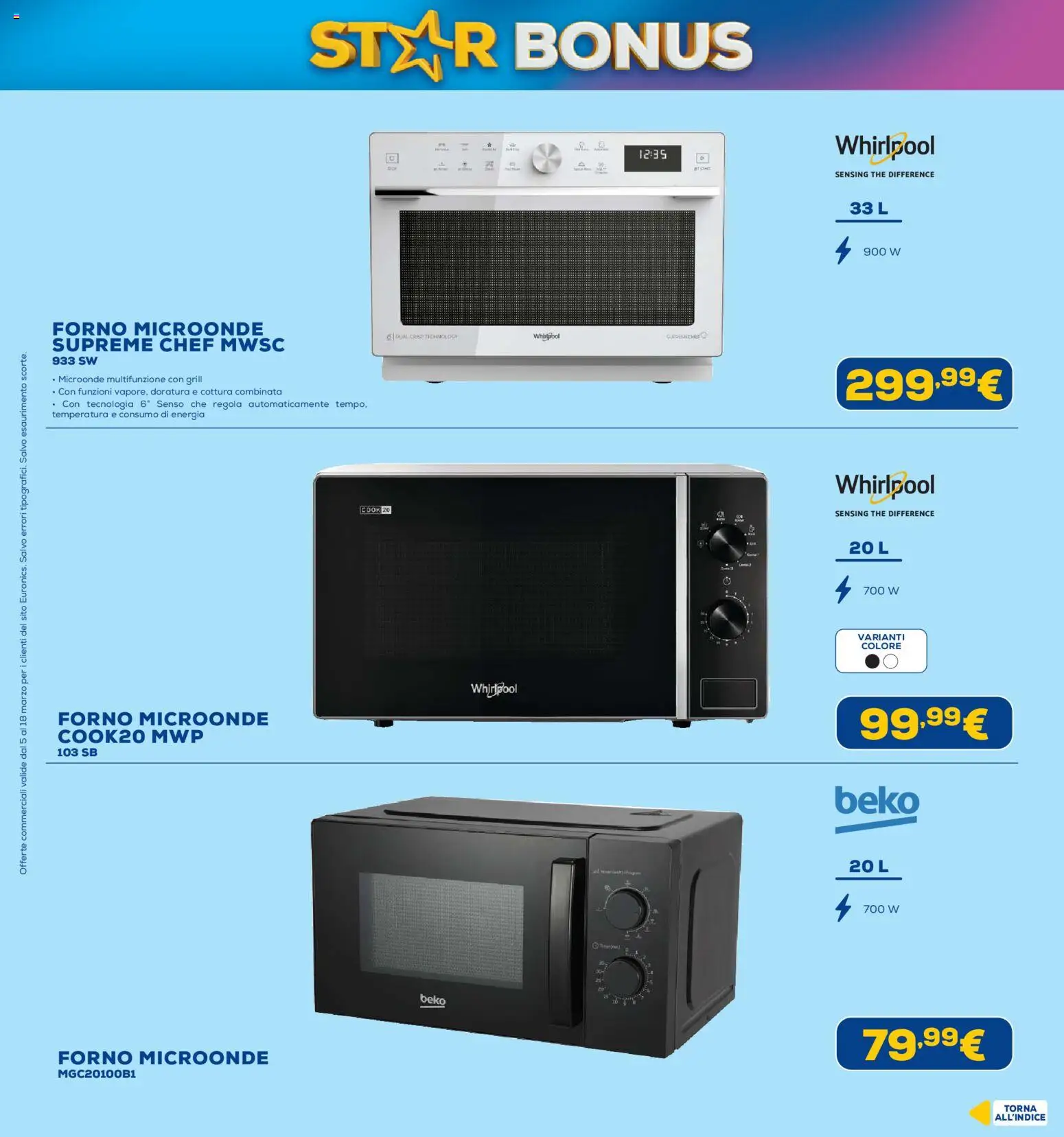 Volantino Euronics del 05.03.2026 | Pagina: 41 | Prodotti: Microonde, The, Forno