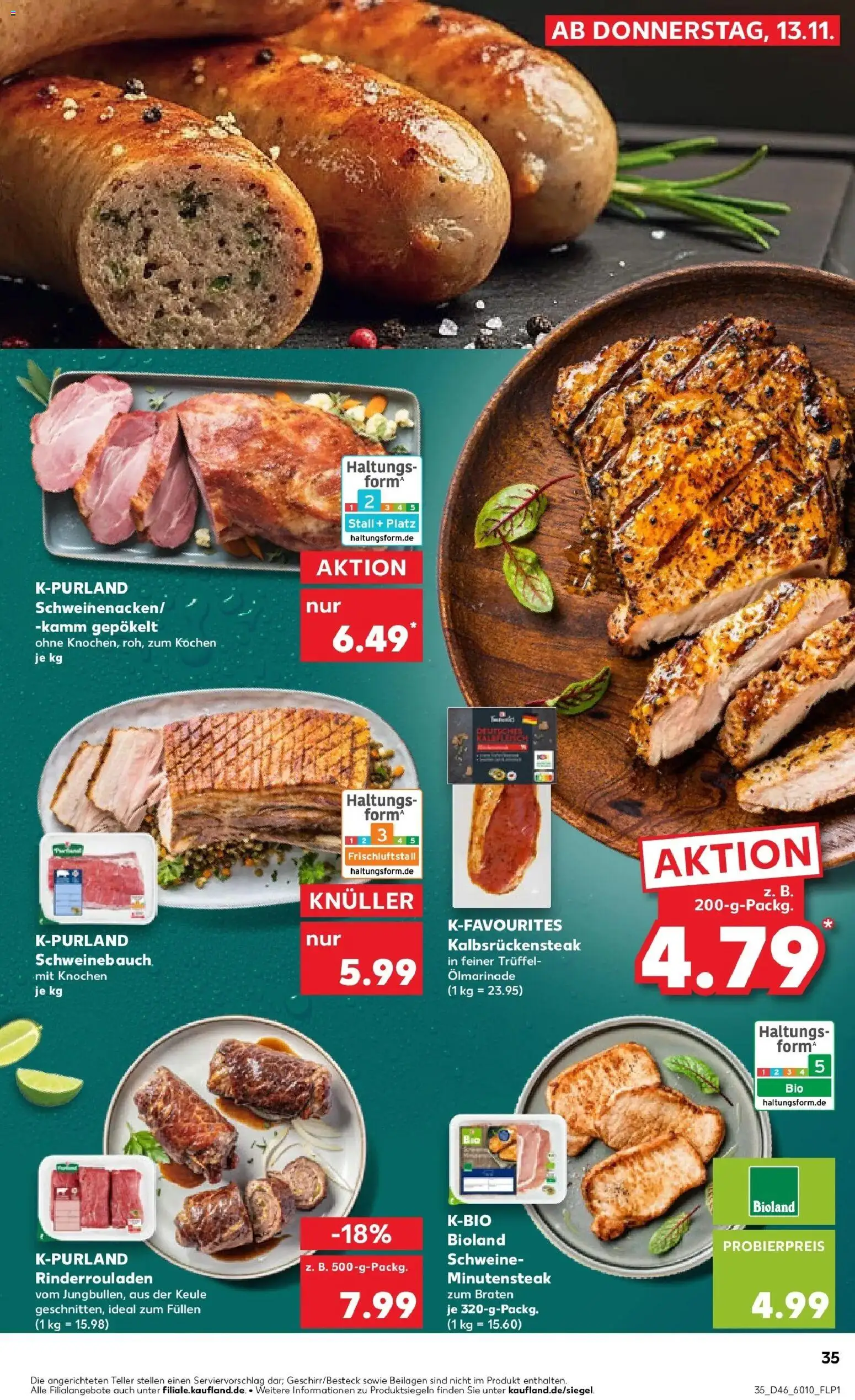 Kaufland prospekt Landau In Der Pfalz	 – gültig ab 17.11.2025 | Seite: 35 | Produkte: Rinderrouladen, Schweinebauch