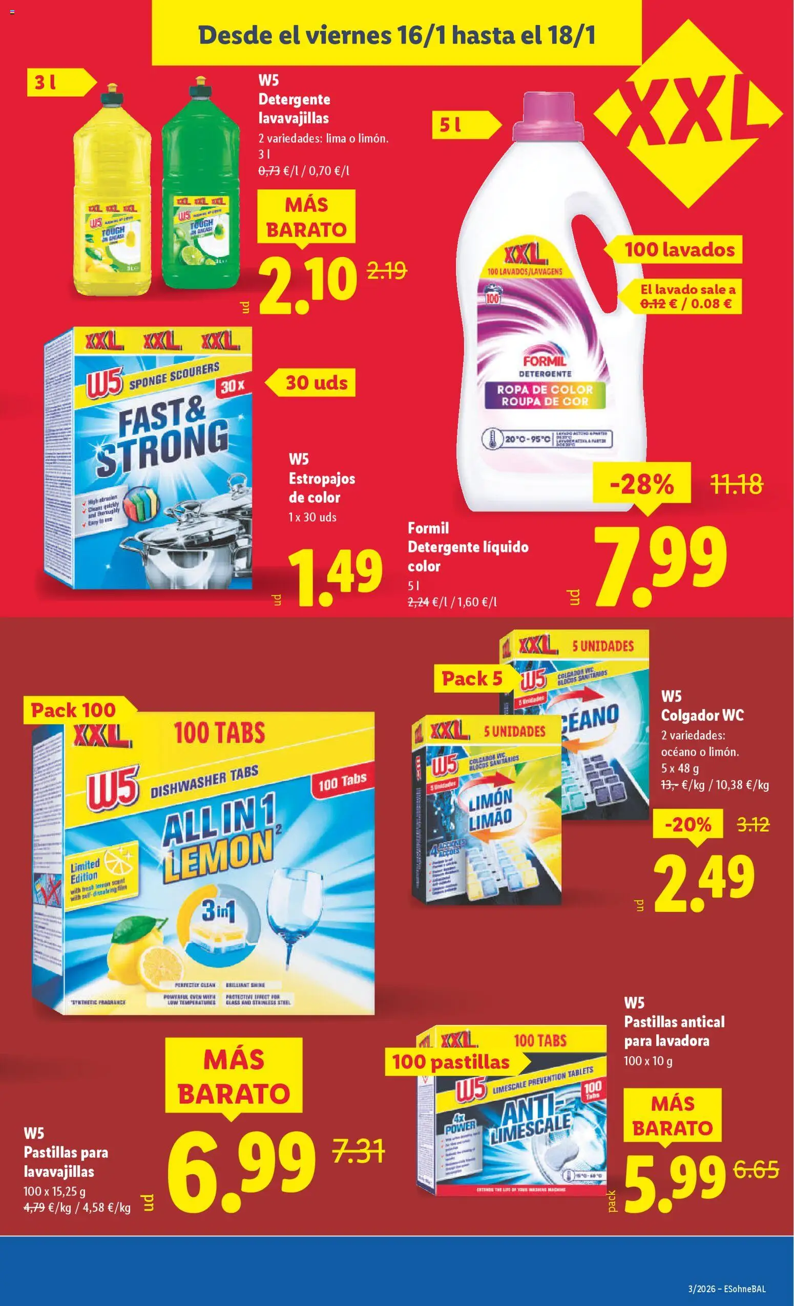 Lidl folleto │ válido desde el 12.01.2026 | Página: 27 | Productos: Lima, Detergente, Lavadora, Lavavajillas