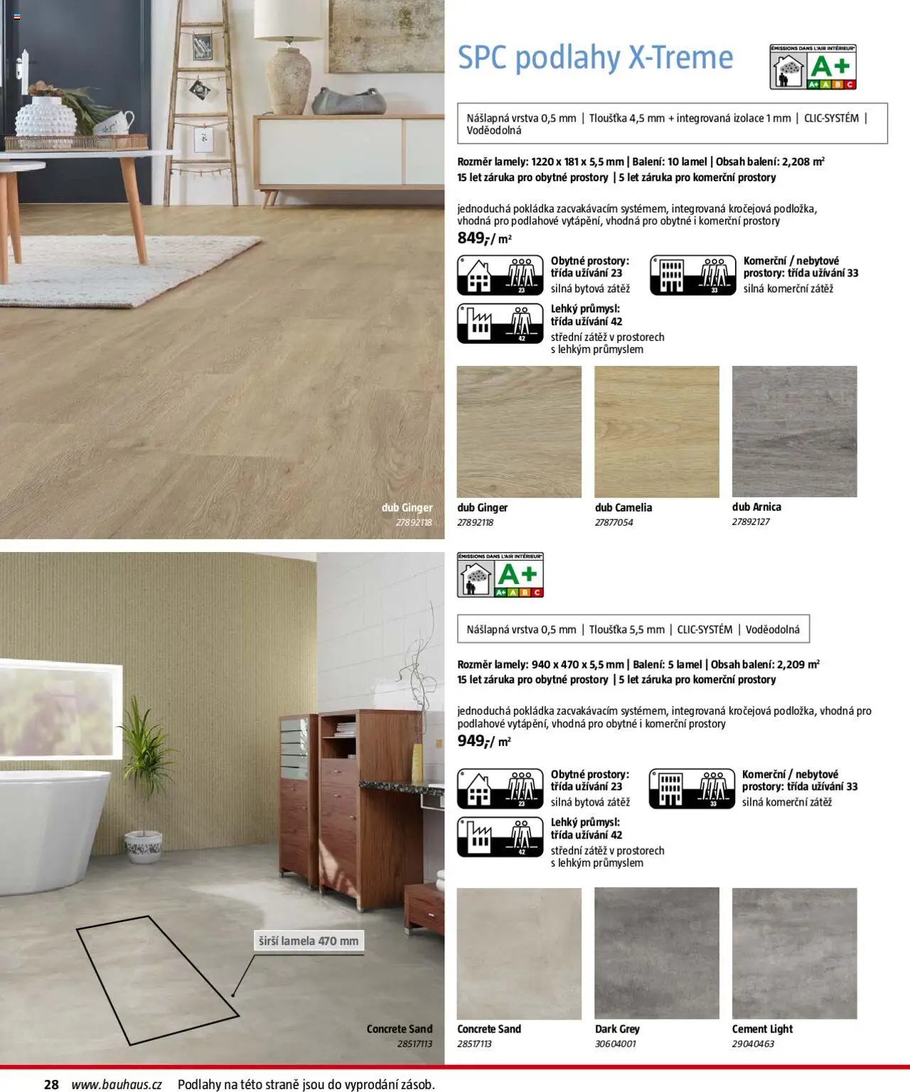 Bauhaus katalog Podlahové krytiny od 01.08.2025 | Strana: 28 | Produkty: Cement