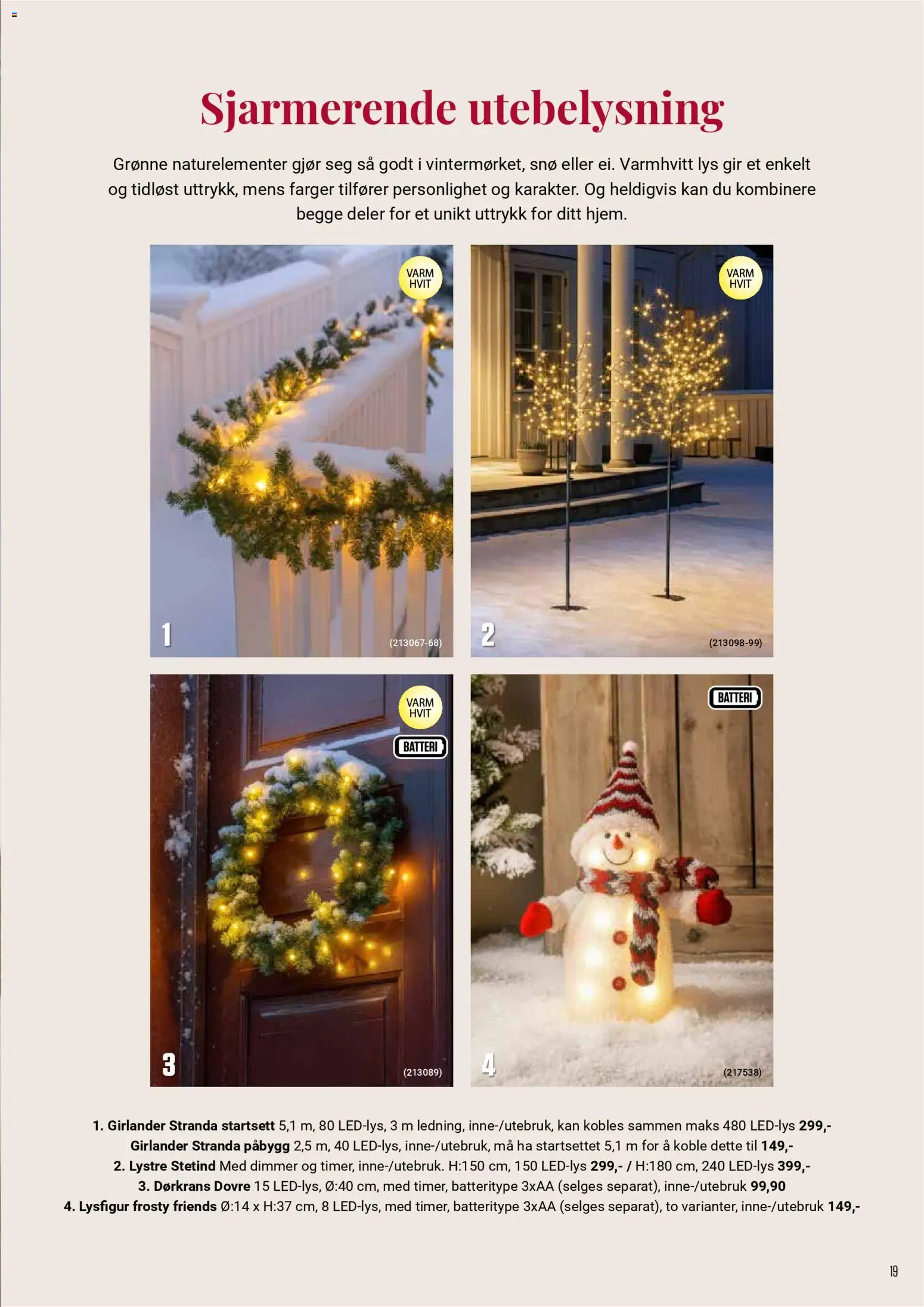 {H1} | Side: 19 | Produkter: Dimmer, Lys, Batteri